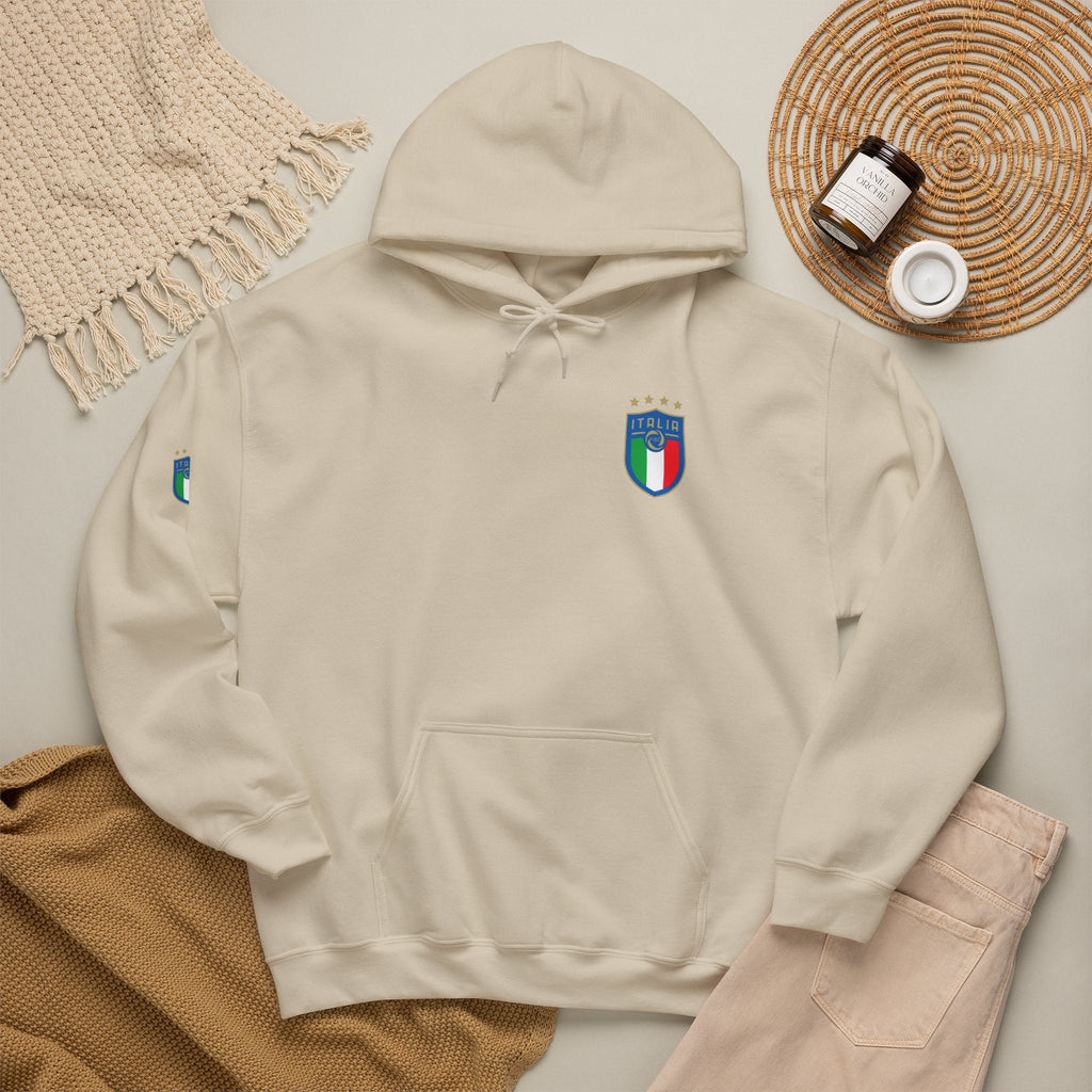 Italia Crest Hoodie Italian Flag Soccer Pullover - Etna Gift