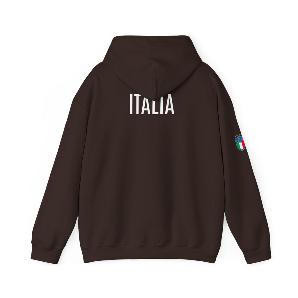 Italia Crest Hoodie Italian Flag Soccer Pullover - Etna Gift