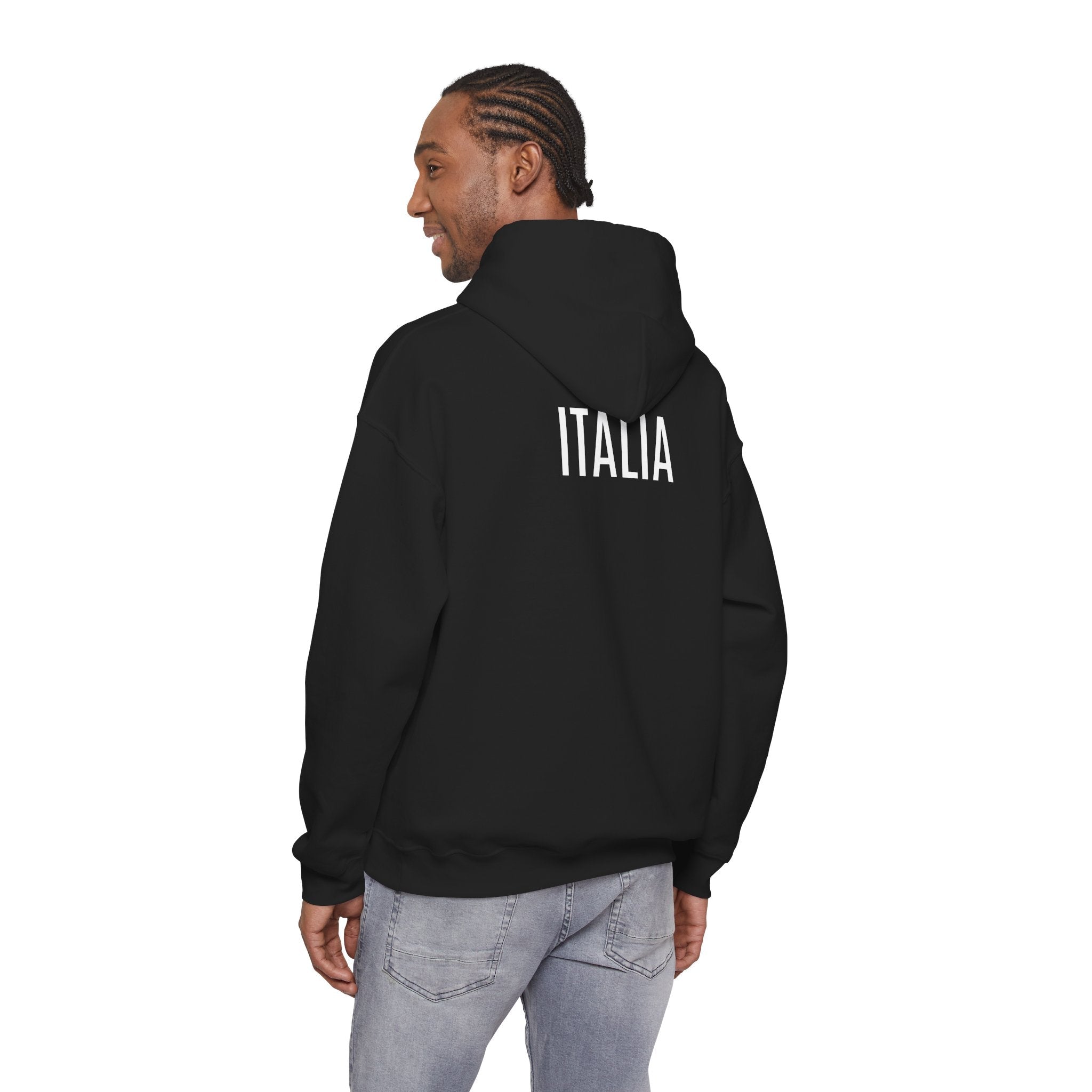 Italia Crest Hoodie Italian Flag Soccer Pullover - Etna Gift