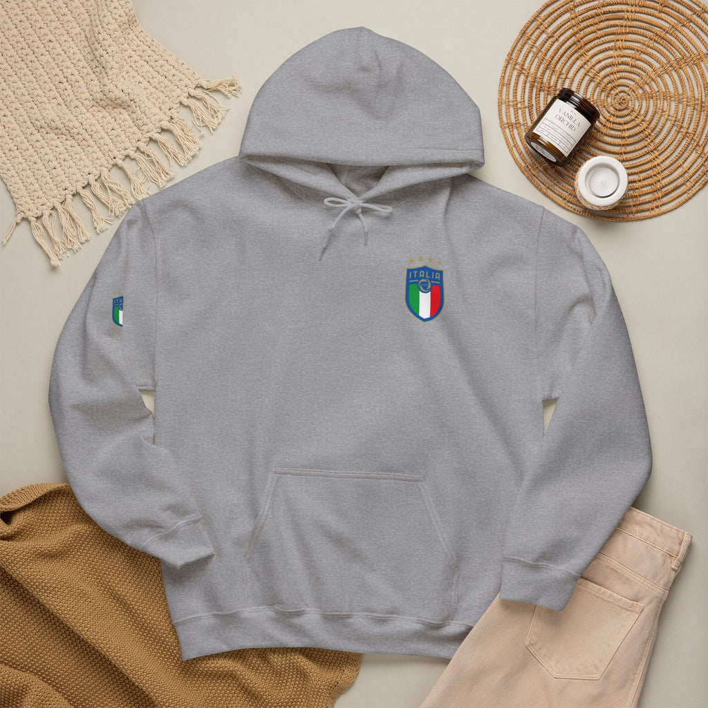 Italia Crest Hoodie Italian Flag Soccer Pullover - Etna Gift