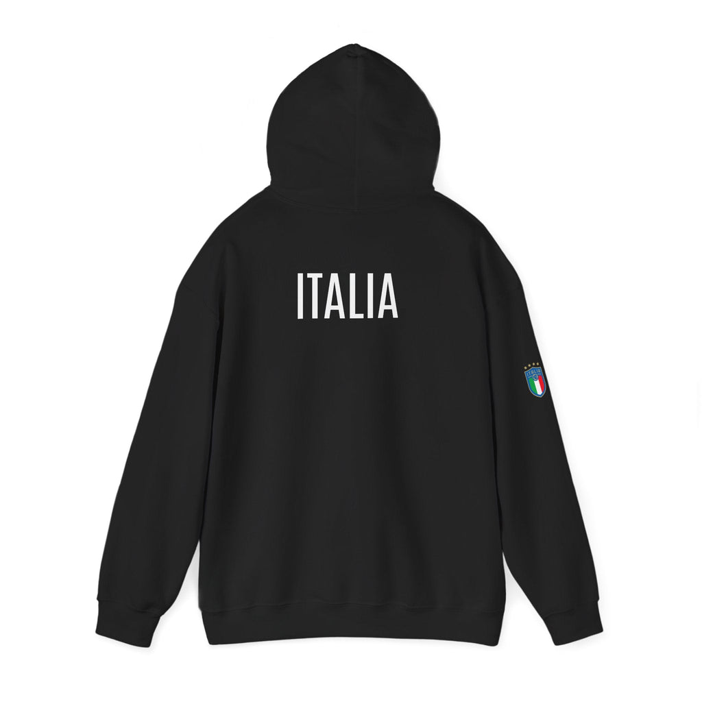 Italia Crest Hoodie Italian Flag Soccer Pullover - Etna Gift