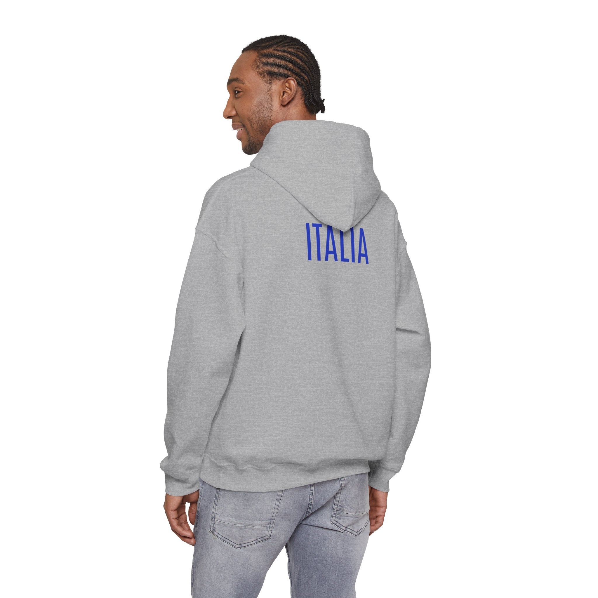 Italia Crest Hoodie Italian Flag Soccer Pullover - Etna Gift