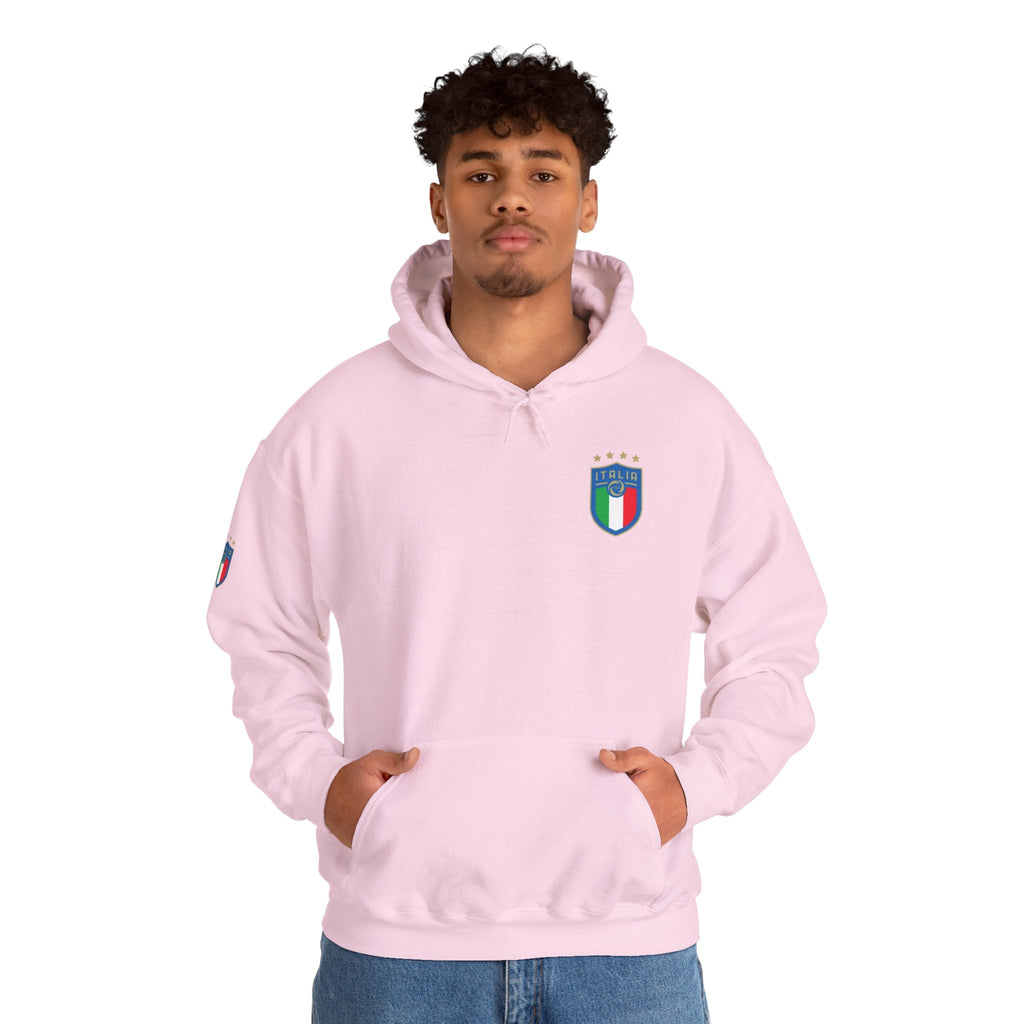 Italia Crest Hoodie Italian Flag Soccer Pullover - Etna Gift