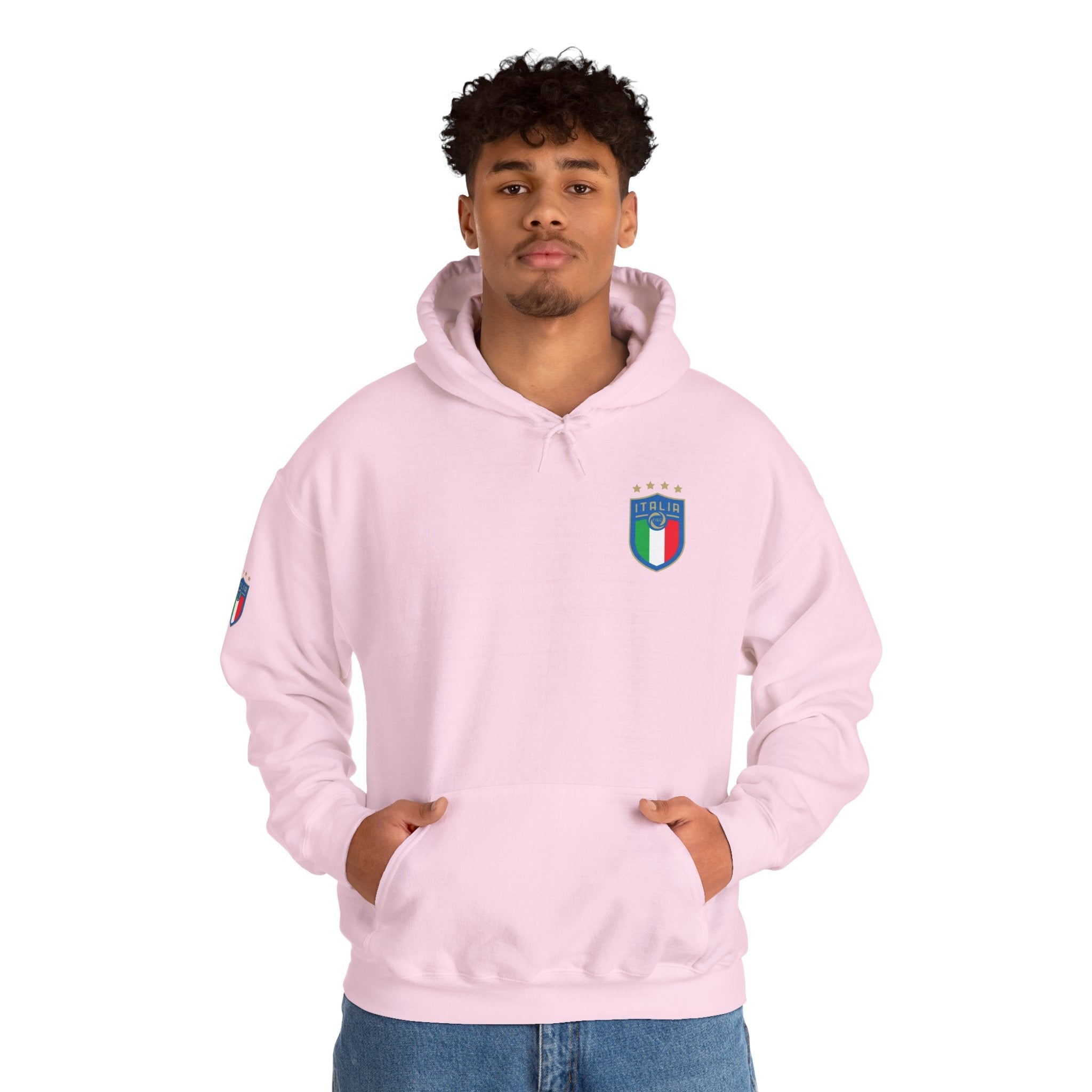 Italia Crest Hoodie Italian Flag Soccer Pullover - Etna Gift