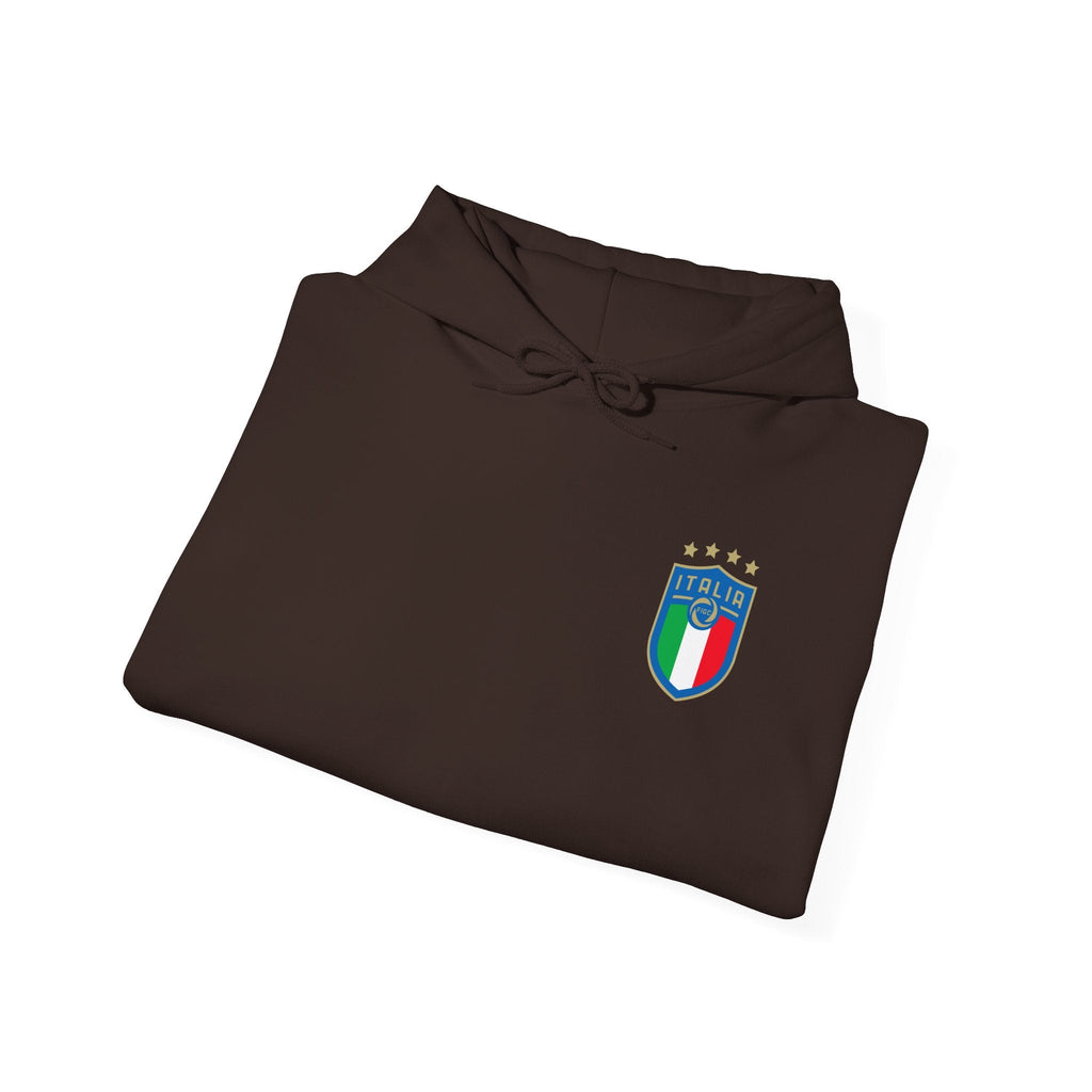 Italia Crest Hoodie Italian Flag Soccer Pullover - Etna Gift