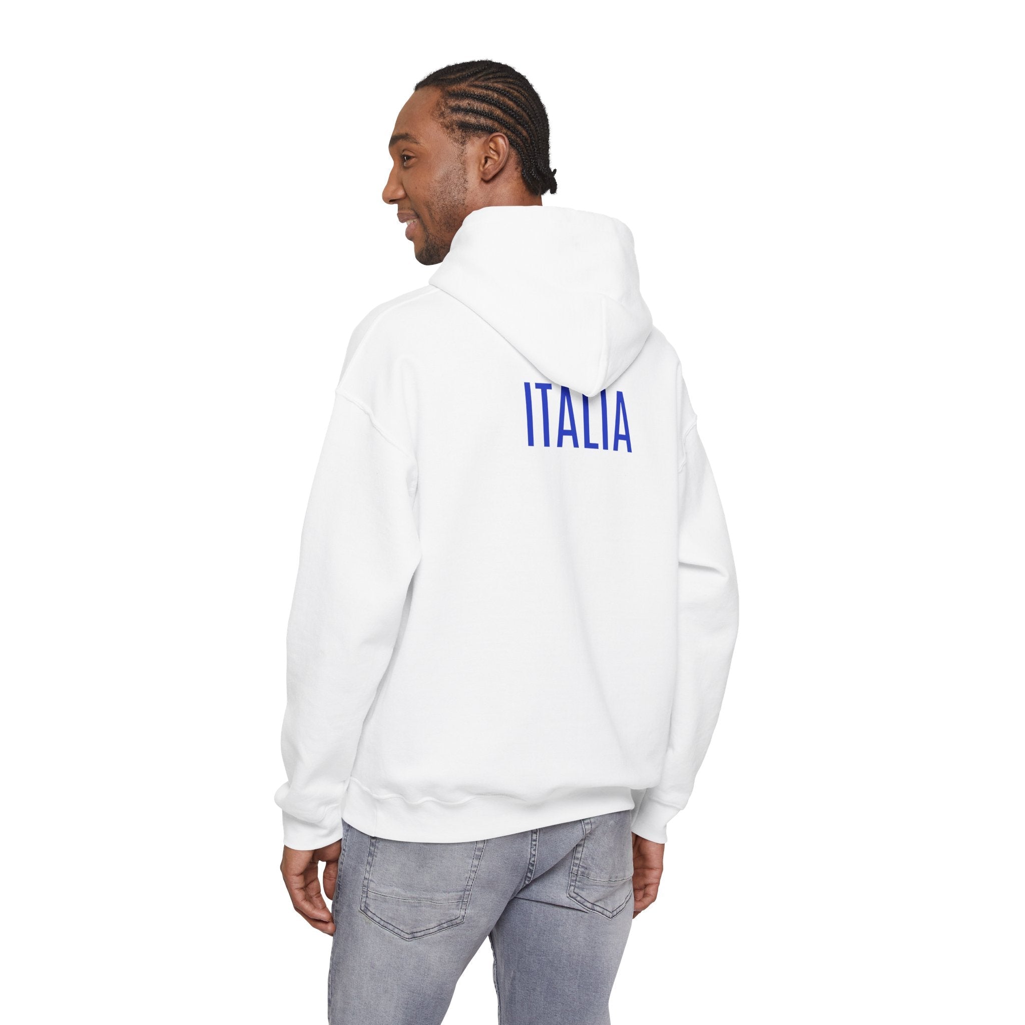 Italia Crest Hoodie Italian Flag Soccer Pullover - Etna Gift