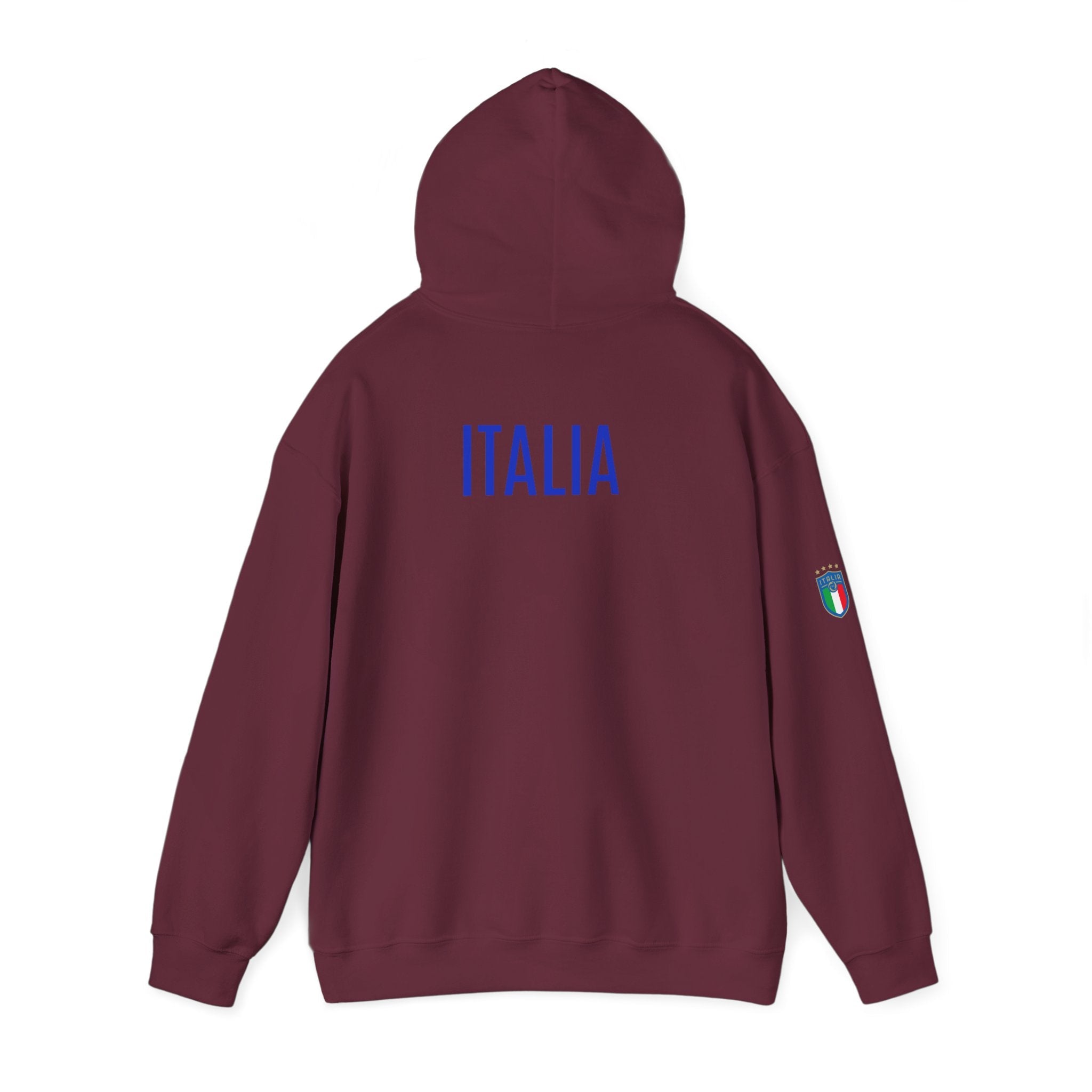Italia Crest Hoodie Italian Flag Soccer Pullover - Etna Gift