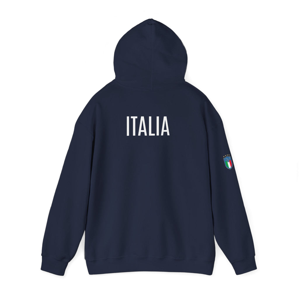 Italia Crest Hoodie Italian Flag Soccer Pullover - Etna Gift