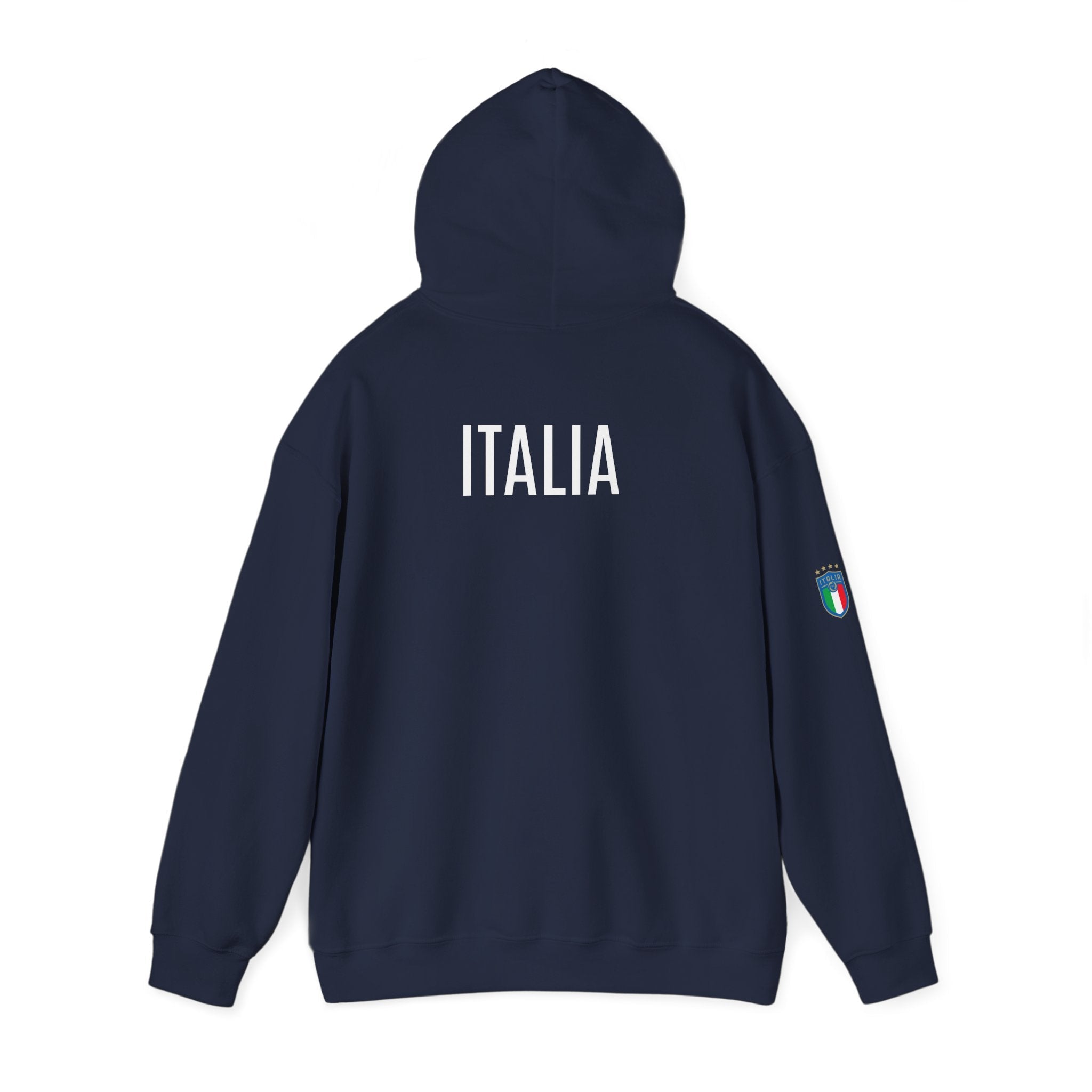 Italia Crest Hoodie Italian Flag Soccer Pullover - Etna Gift