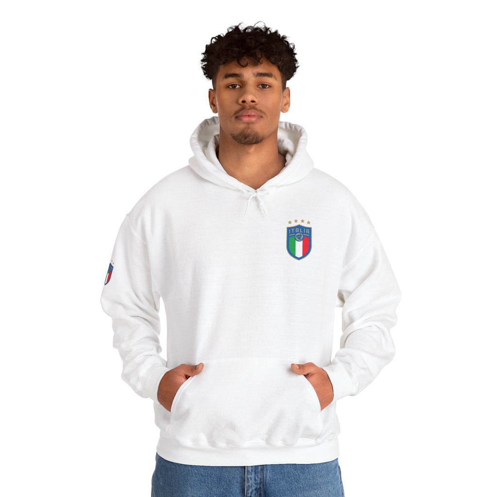 Italia Crest Hoodie Italian Flag Soccer Pullover - Etna Gift