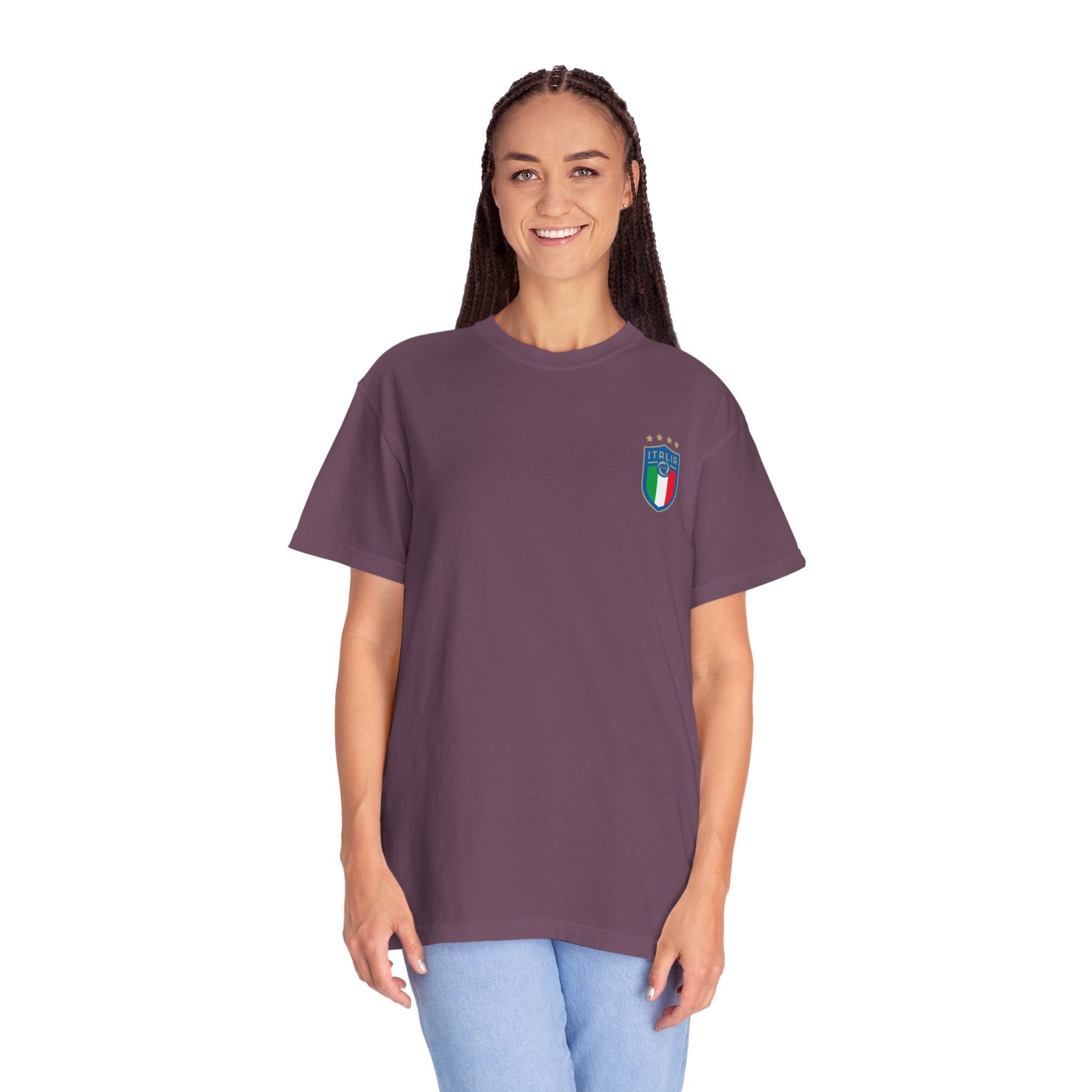 Italia Crest T-Shirt Italian Flag Logo Tee - Etna Gift