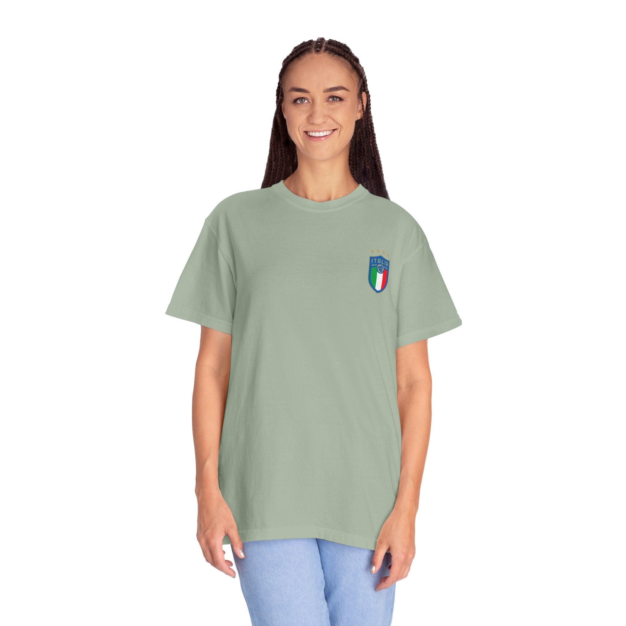 Italia Crest T-Shirt Italian Flag Logo Tee - Etna Gift