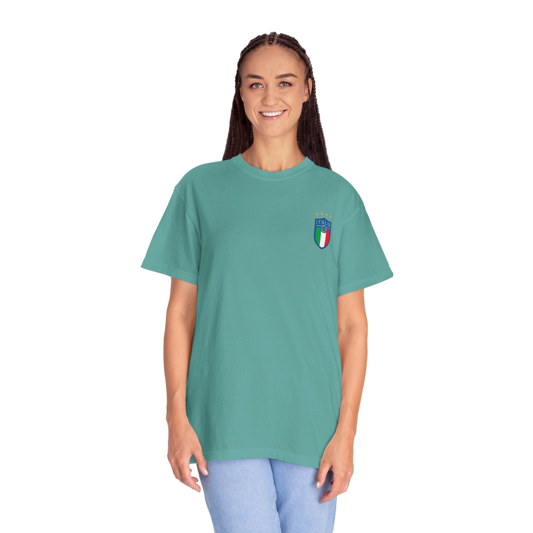 Italia Crest T-Shirt Italian Flag Logo Tee - Etna Gift
