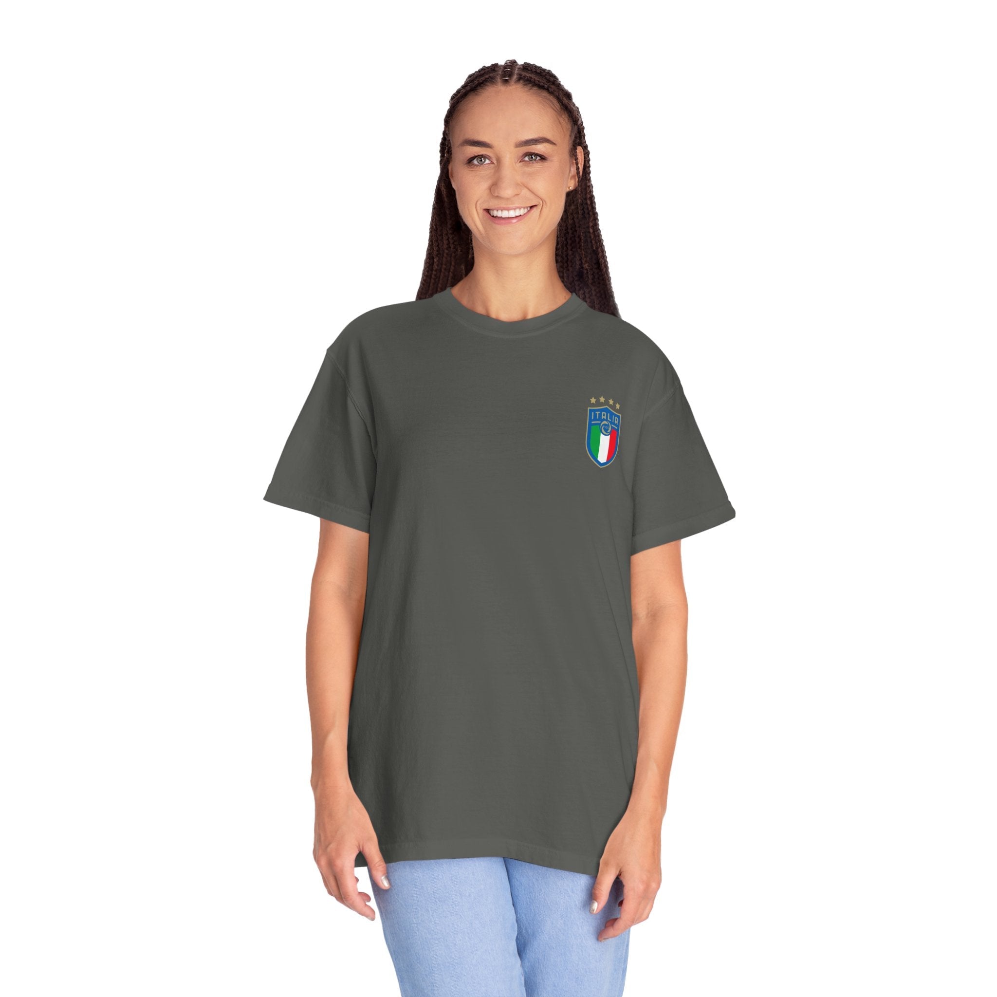 Italia Crest T-Shirt Italian Flag Logo Tee - Etna Gift