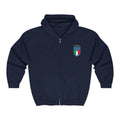 Italian Shield Crest Zip Hoodie Italy Football Soccer Emblem - Etna Gift