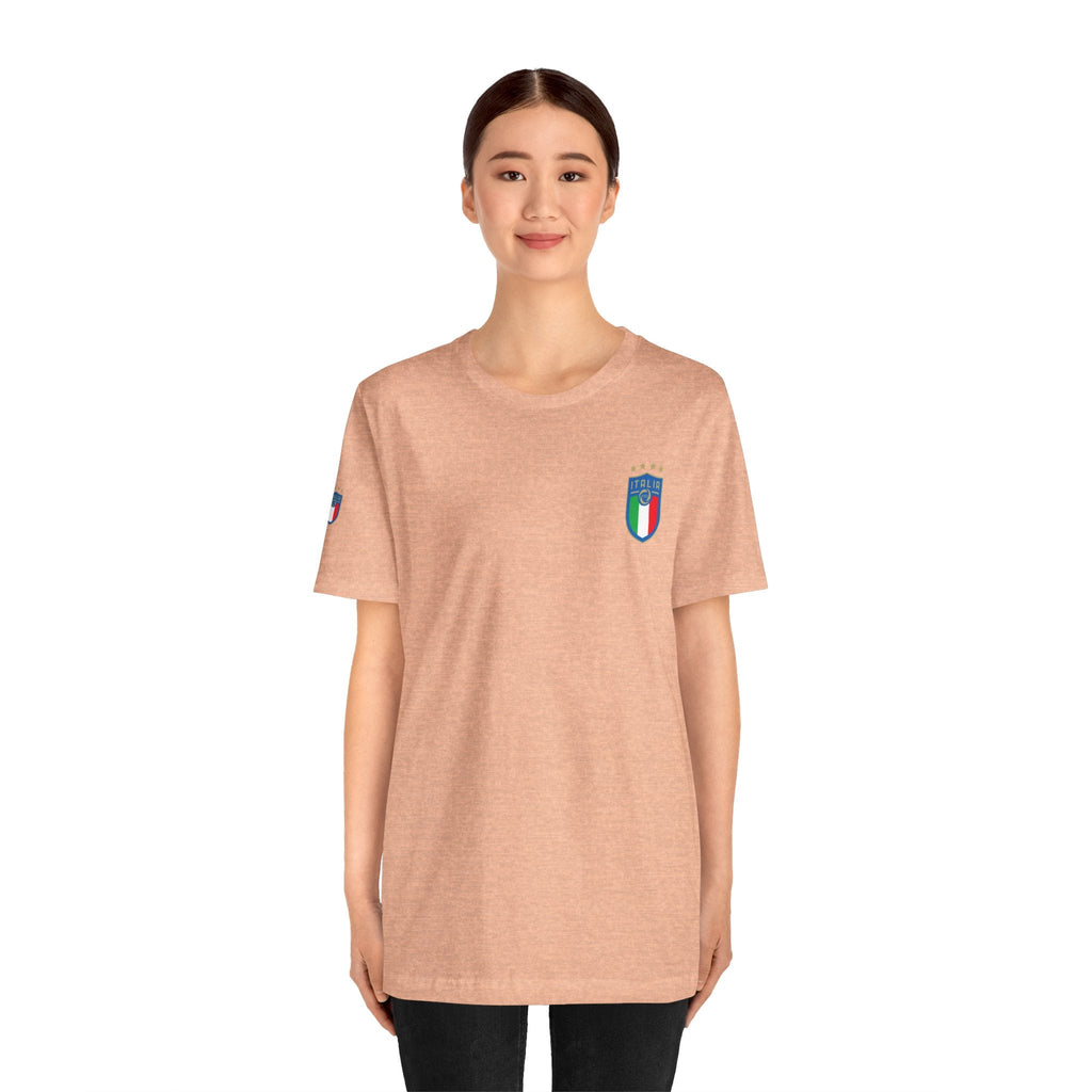 Italy Crest Tee Italian Flag Shield T-Shirt - Etna Gift