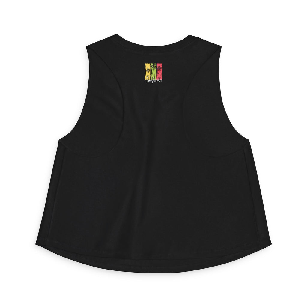 LA Vintage Sunset Crop Top Los Angeles Palm Tree Graphic Tank - Etna Gift