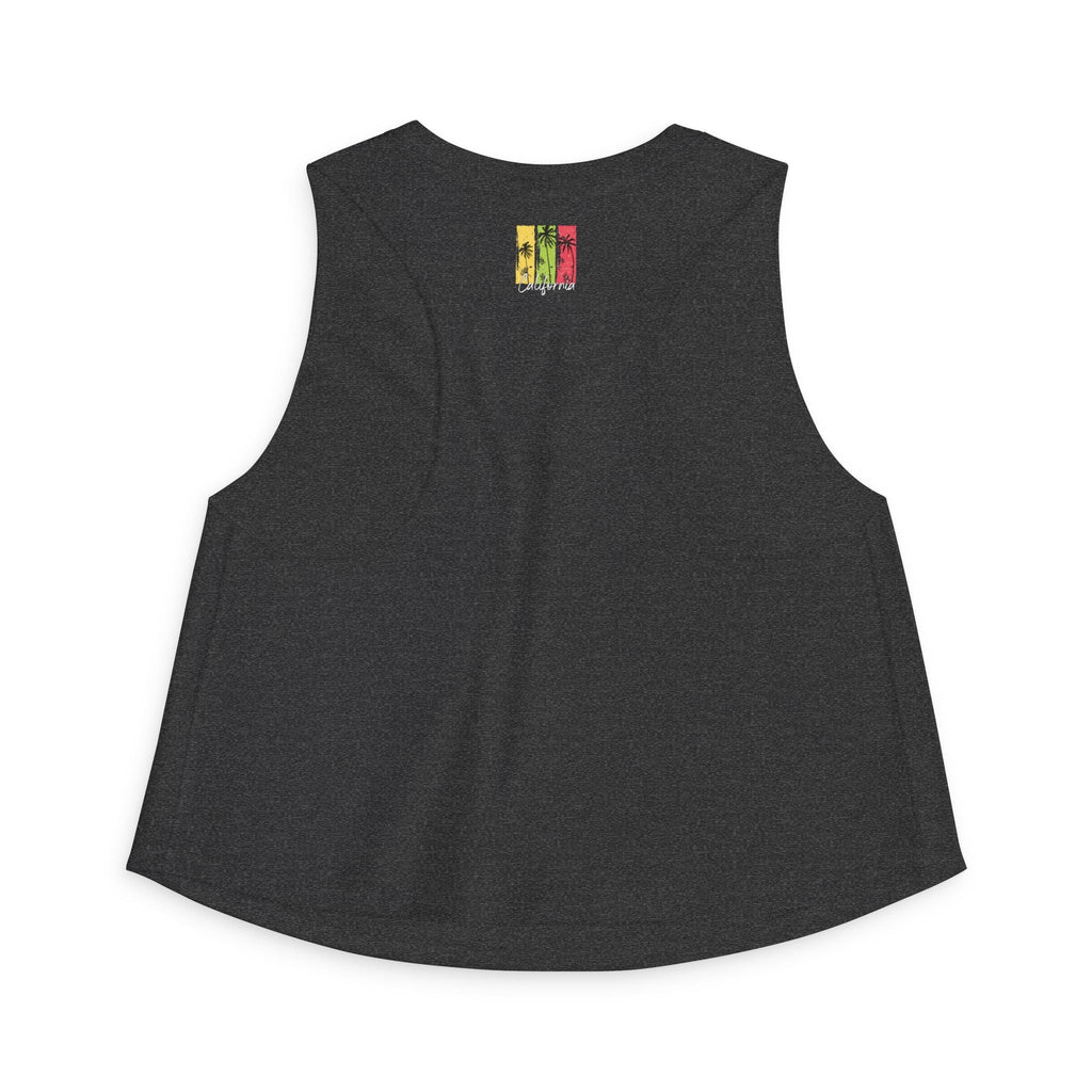 LA Vintage Sunset Crop Top Los Angeles Palm Tree Graphic Tank - Etna Gift