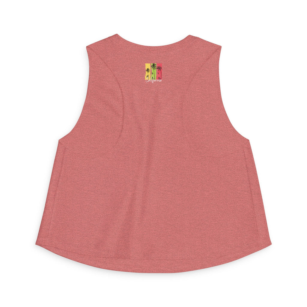 LA Vintage Sunset Crop Top Los Angeles Palm Tree Graphic Tank - Etna Gift