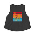 LA Vintage Sunset Crop Top Los Angeles Palm Tree Graphic Tank - Etna Gift