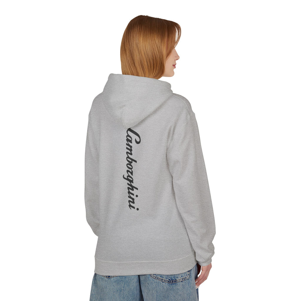 Lamborghini Script Hoodie — Minimal Logo Luxury Streetwear - Etna Gift