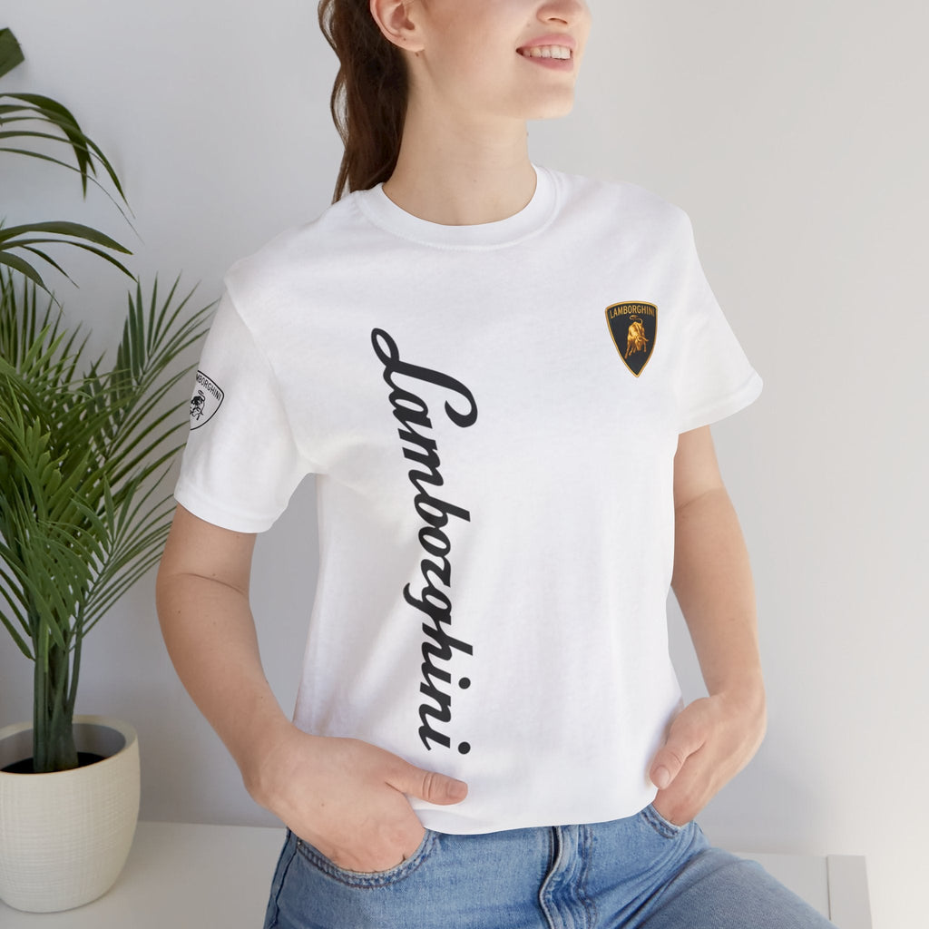 Lamborghini Script Logo Tee — Luxury Auto Logo T-Shirt - Etna Gift