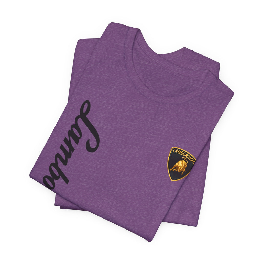 Lamborghini Script Logo Tee — Luxury Auto Logo T-Shirt - Etna Gift