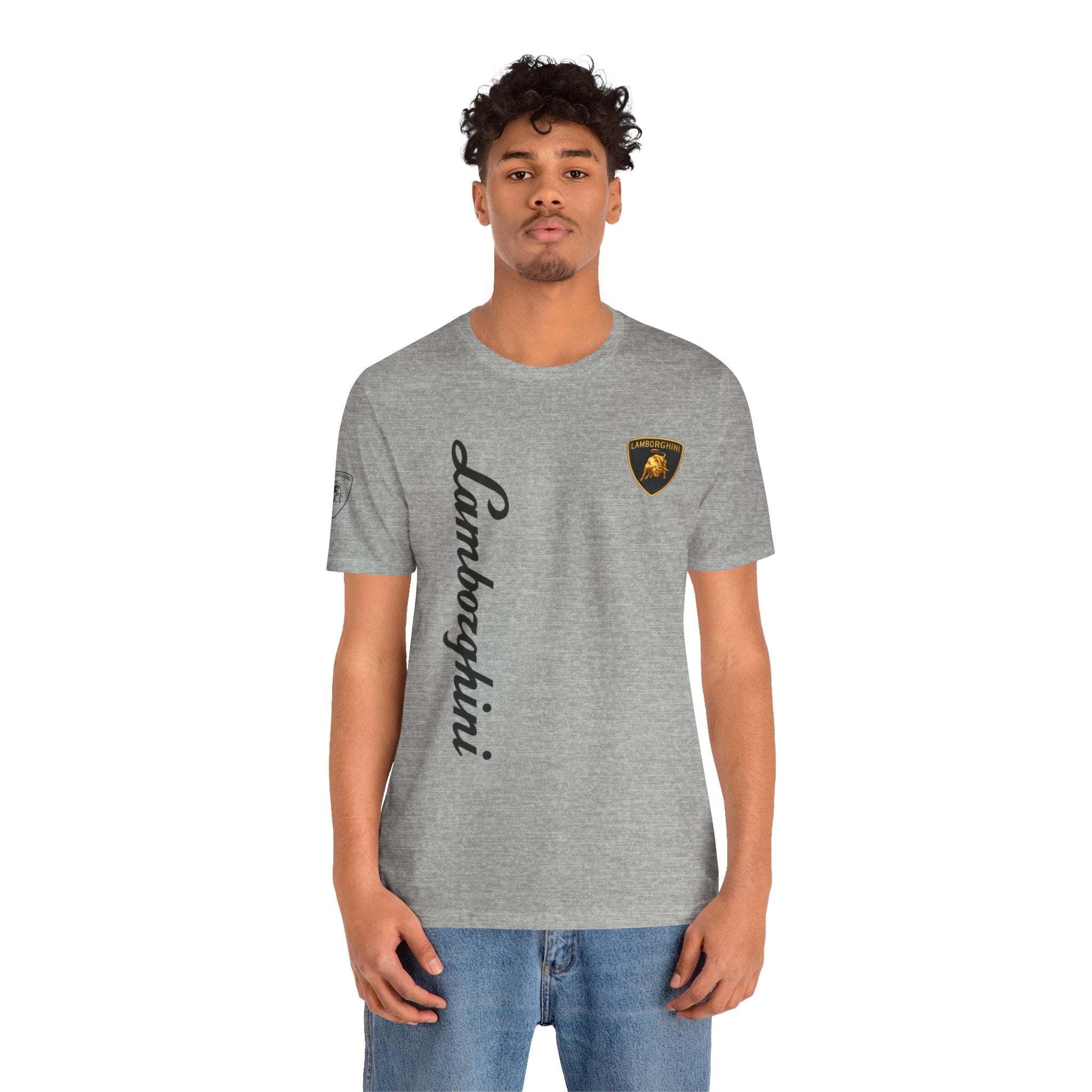 Lamborghini Script Logo Tee — Luxury Auto Logo T-Shirt - Etna Gift