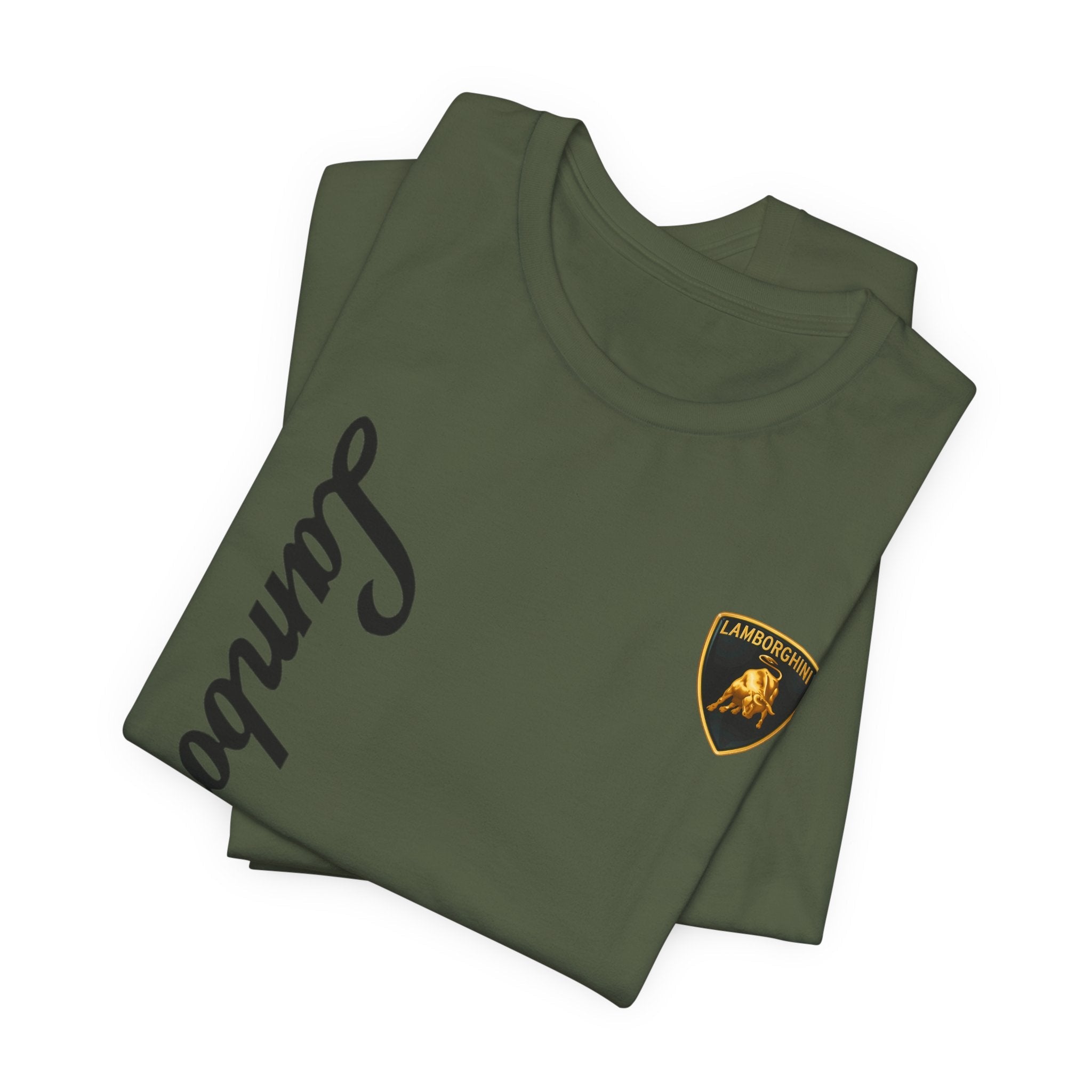 Lamborghini Script Logo Tee — Luxury Auto Logo T-Shirt - Etna Gift