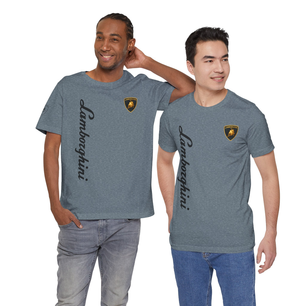Lamborghini Script Logo Tee — Luxury Auto Logo T-Shirt - Etna Gift