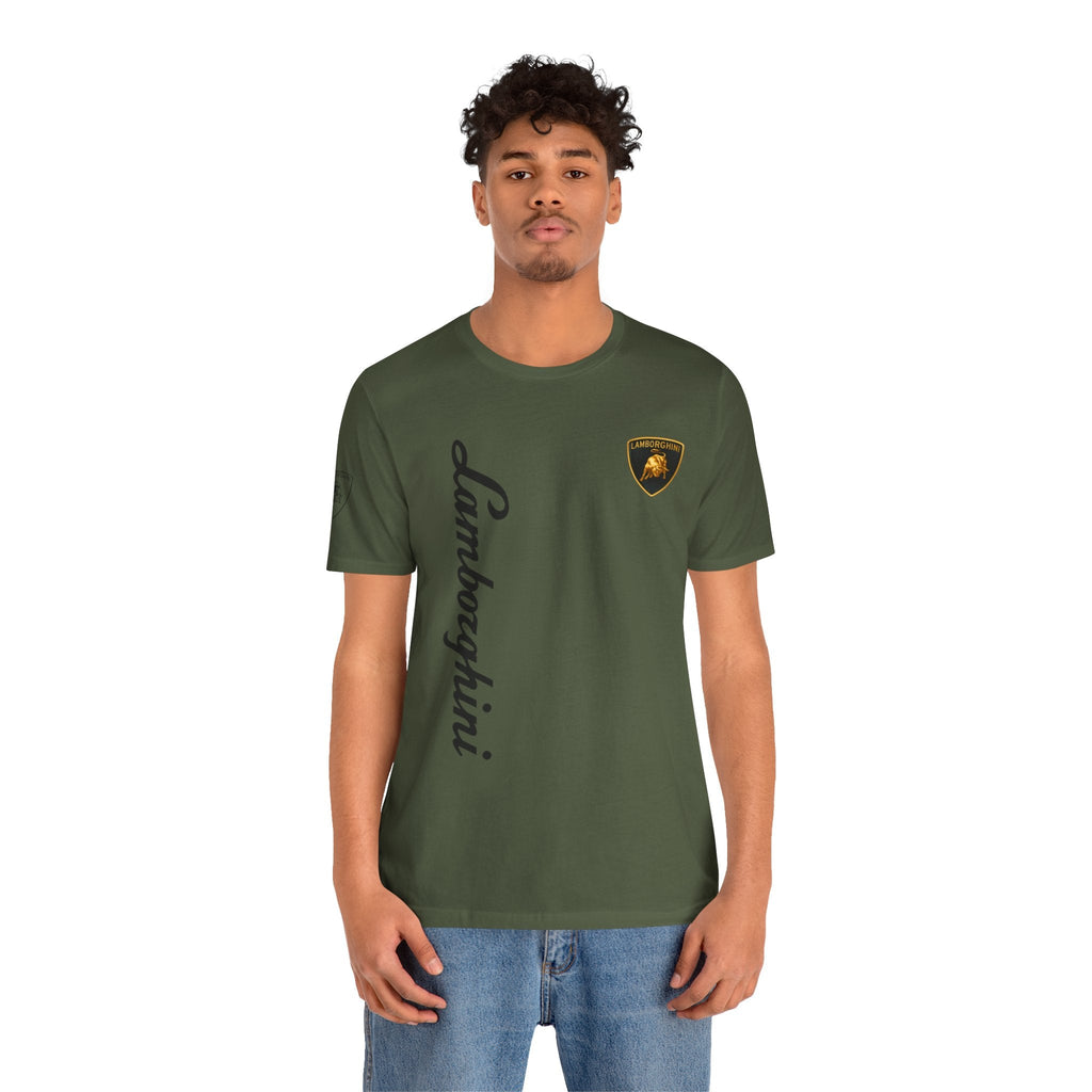 Lamborghini Script Logo Tee — Luxury Auto Logo T-Shirt - Etna Gift