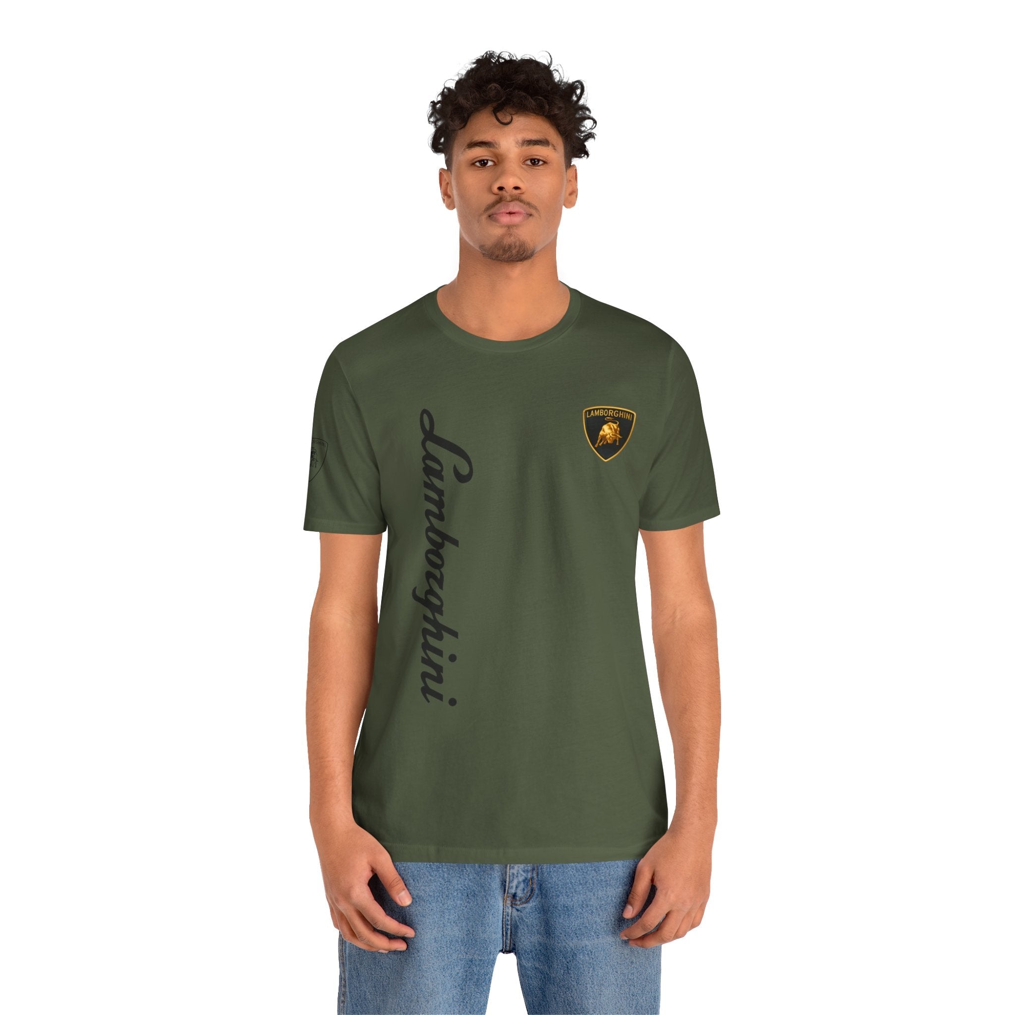 Lamborghini Script Logo Tee — Luxury Auto Logo T-Shirt - Etna Gift