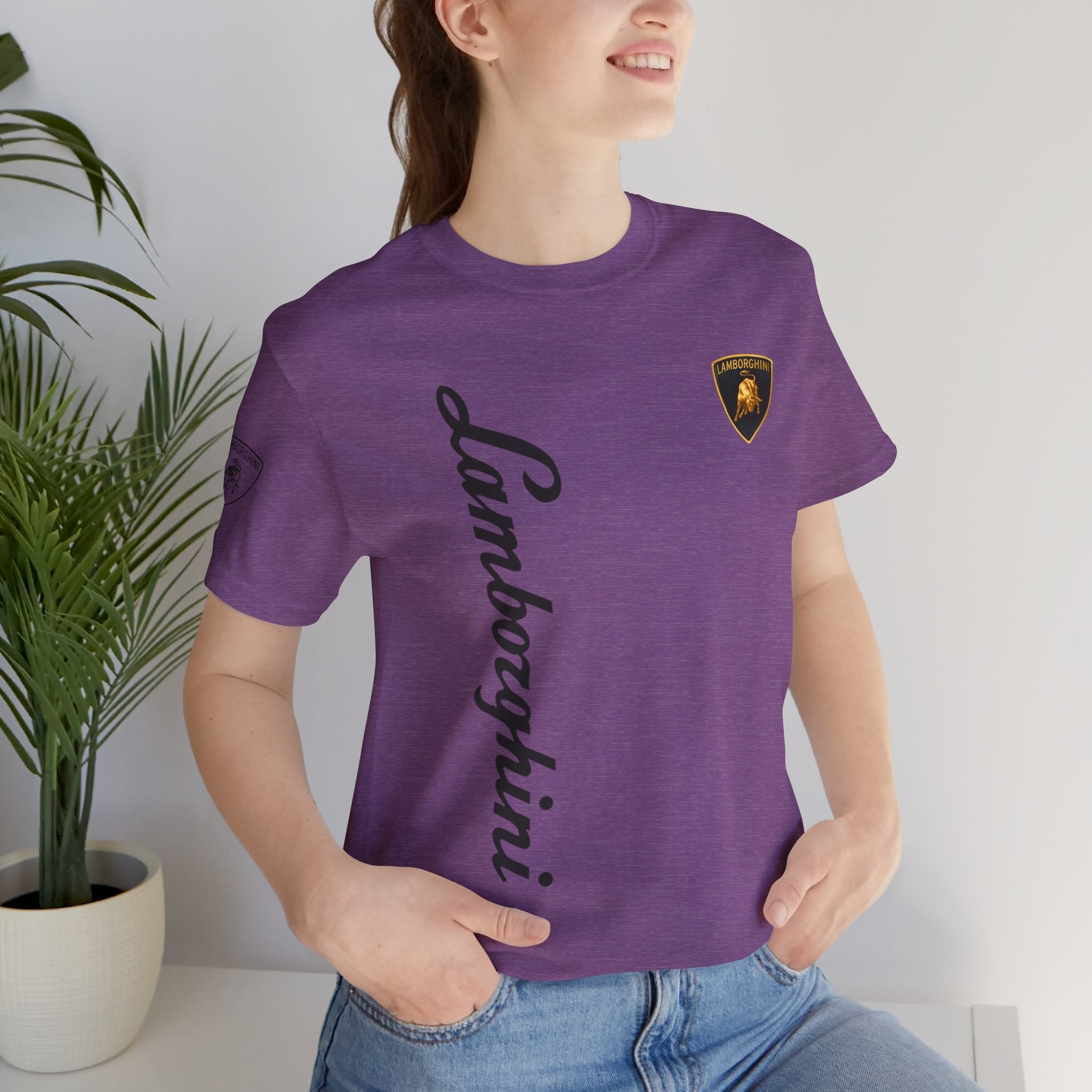 Lamborghini Script Logo Tee — Luxury Auto Logo T-Shirt - Etna Gift