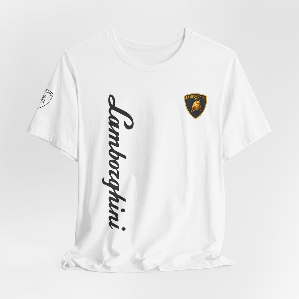 Lamborghini Script Logo Tee — Luxury Auto Logo T-Shirt - Etna Gift