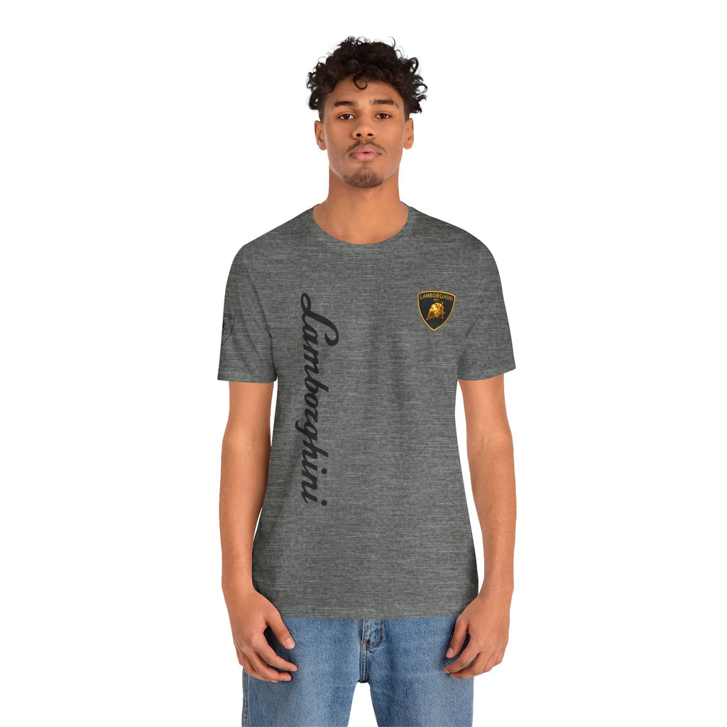 Lamborghini Script Logo Tee — Luxury Auto Logo T-Shirt - Etna Gift
