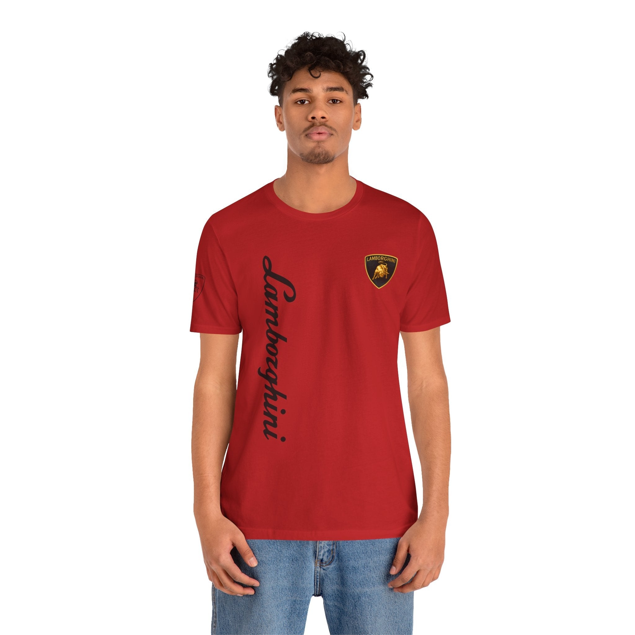 Lamborghini Script Logo Tee — Luxury Auto Logo T-Shirt - Etna Gift