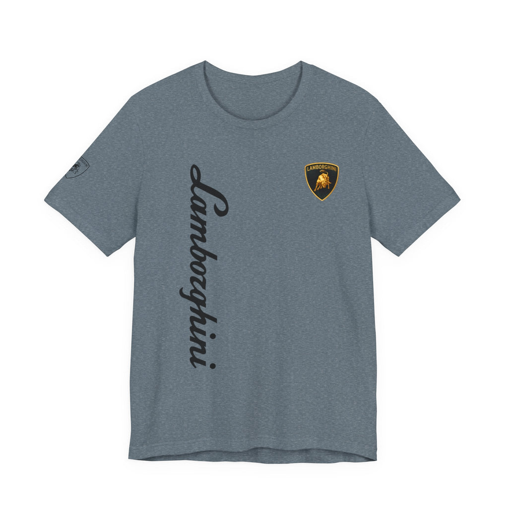 Lamborghini Script Logo Tee — Luxury Auto Logo T-Shirt - Etna Gift