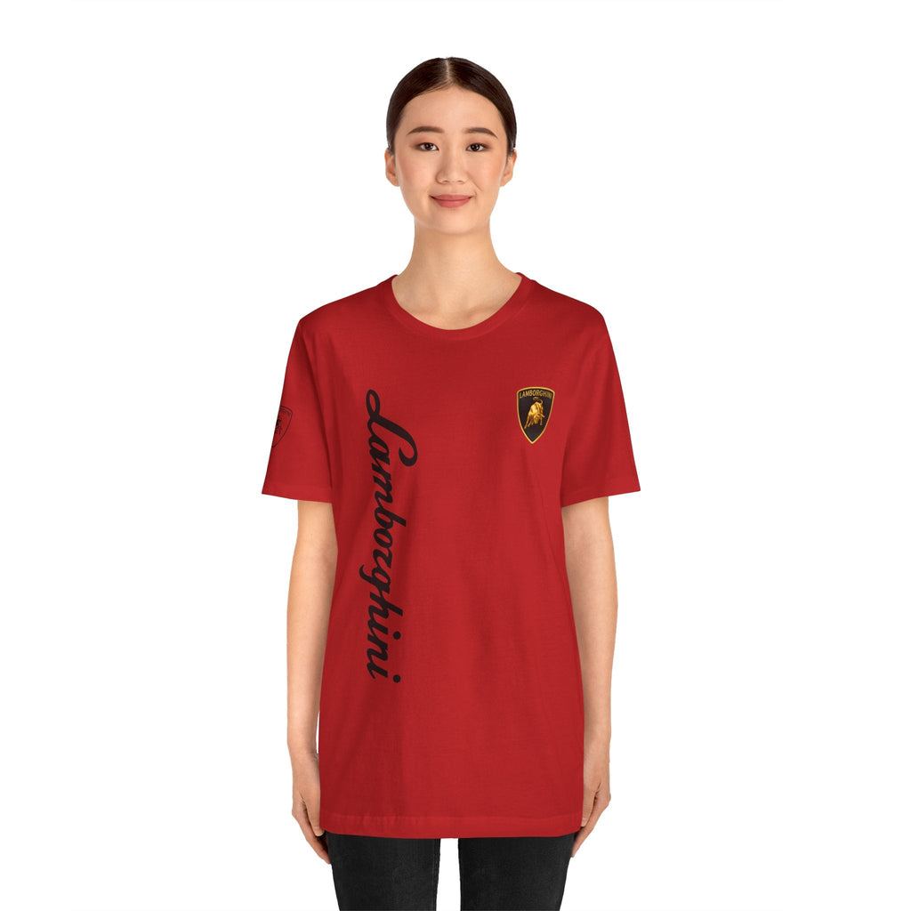 Lamborghini Script Logo Tee — Luxury Auto Logo T-Shirt - Etna Gift