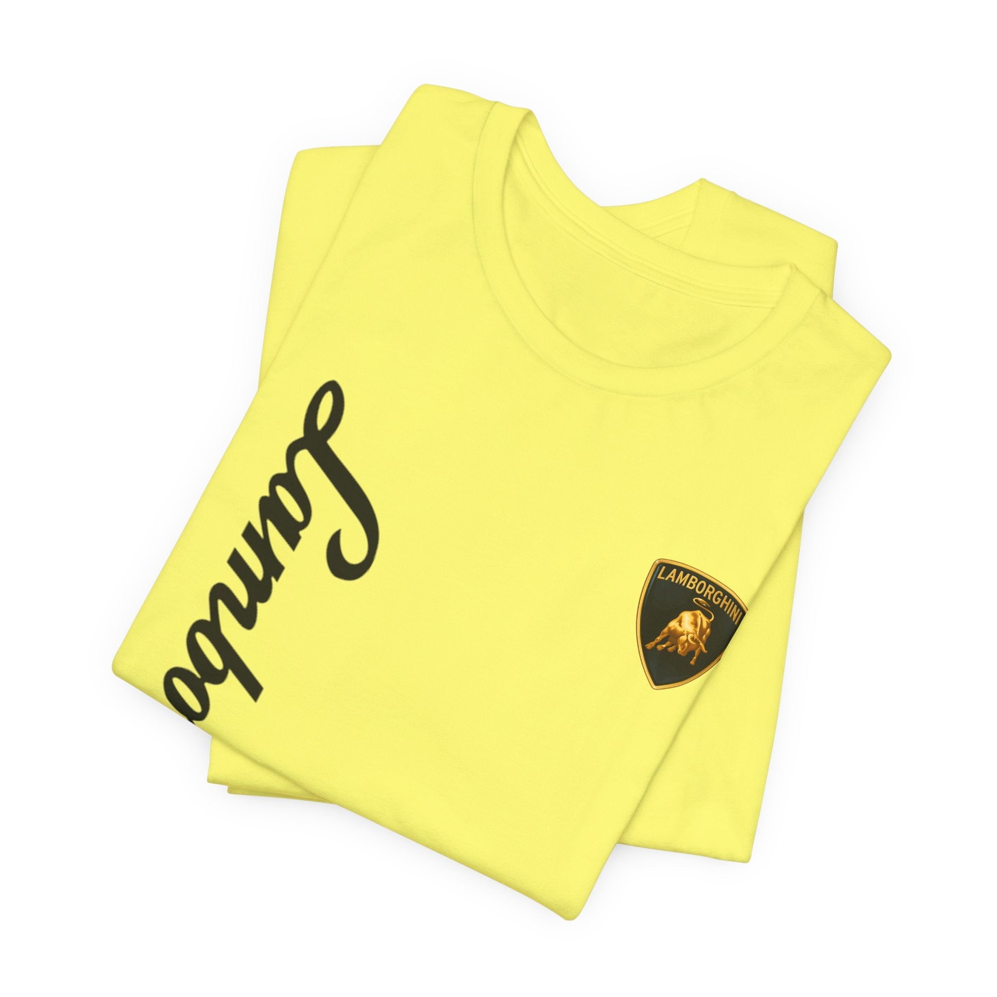 Lamborghini Script Logo Tee — Luxury Auto Logo T-Shirt - Etna Gift