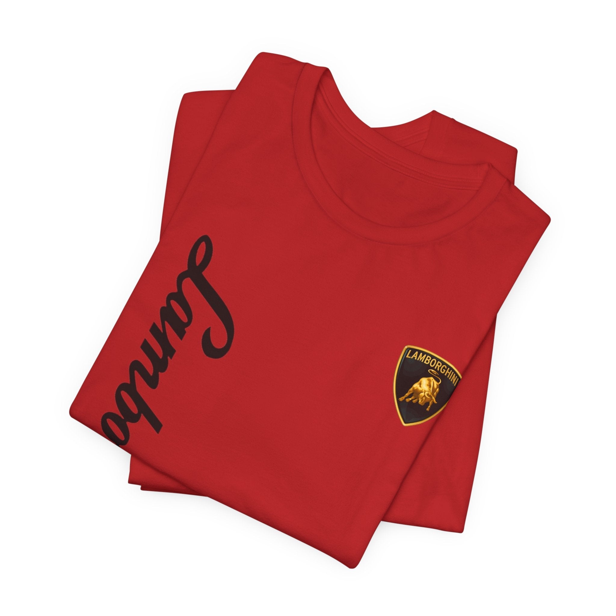 Lamborghini Script Logo Tee — Luxury Auto Logo T-Shirt - Etna Gift