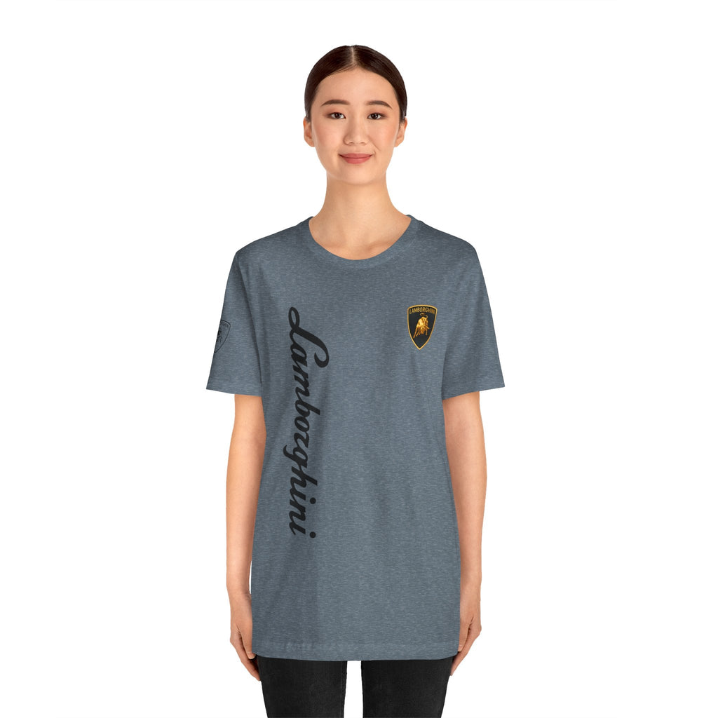 Lamborghini Script Logo Tee — Luxury Auto Logo T-Shirt - Etna Gift