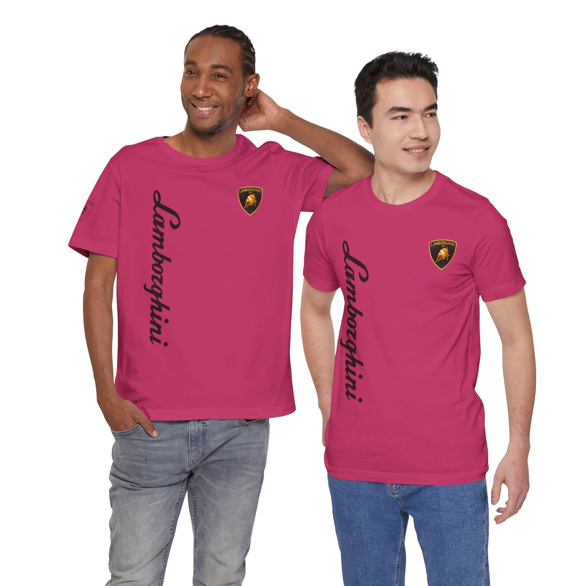 Lamborghini Script Logo Tee — Luxury Auto Logo T-Shirt - Etna Gift