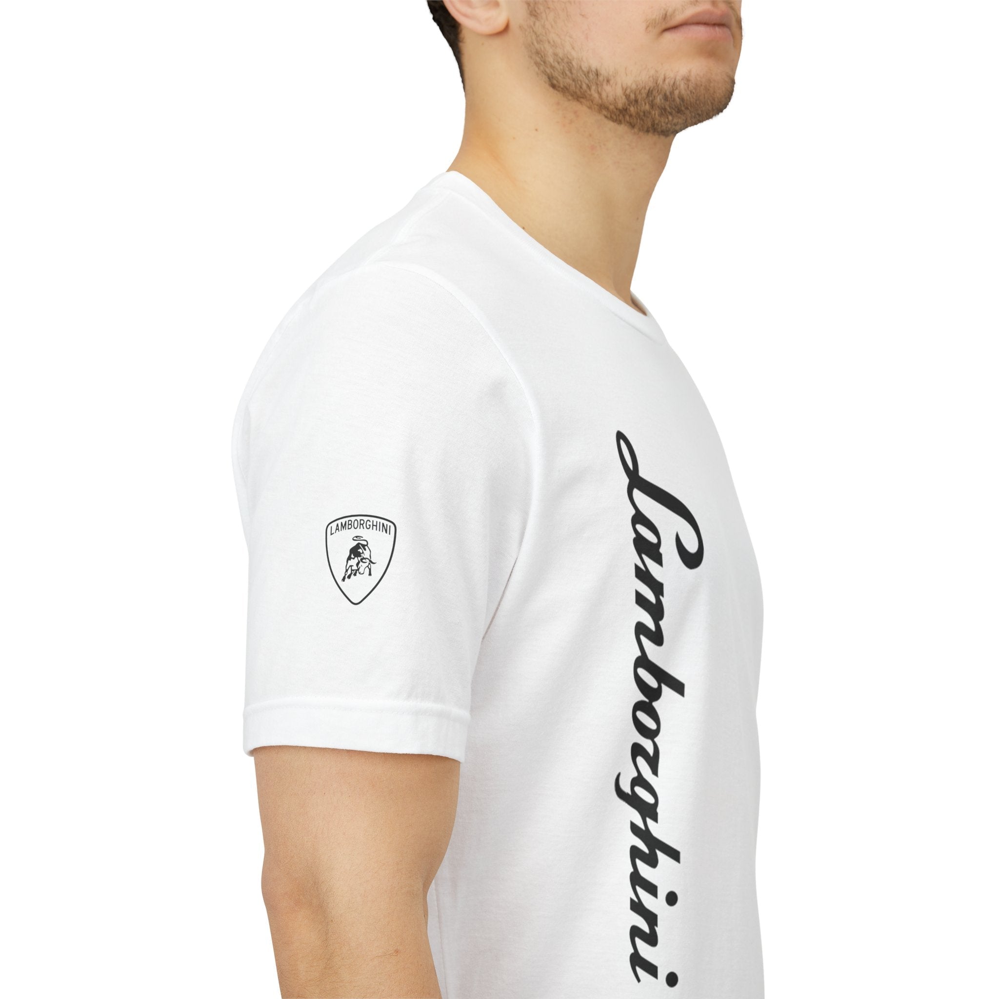 Lamborghini Script Logo Tee — Luxury Auto Logo T-Shirt - Etna Gift