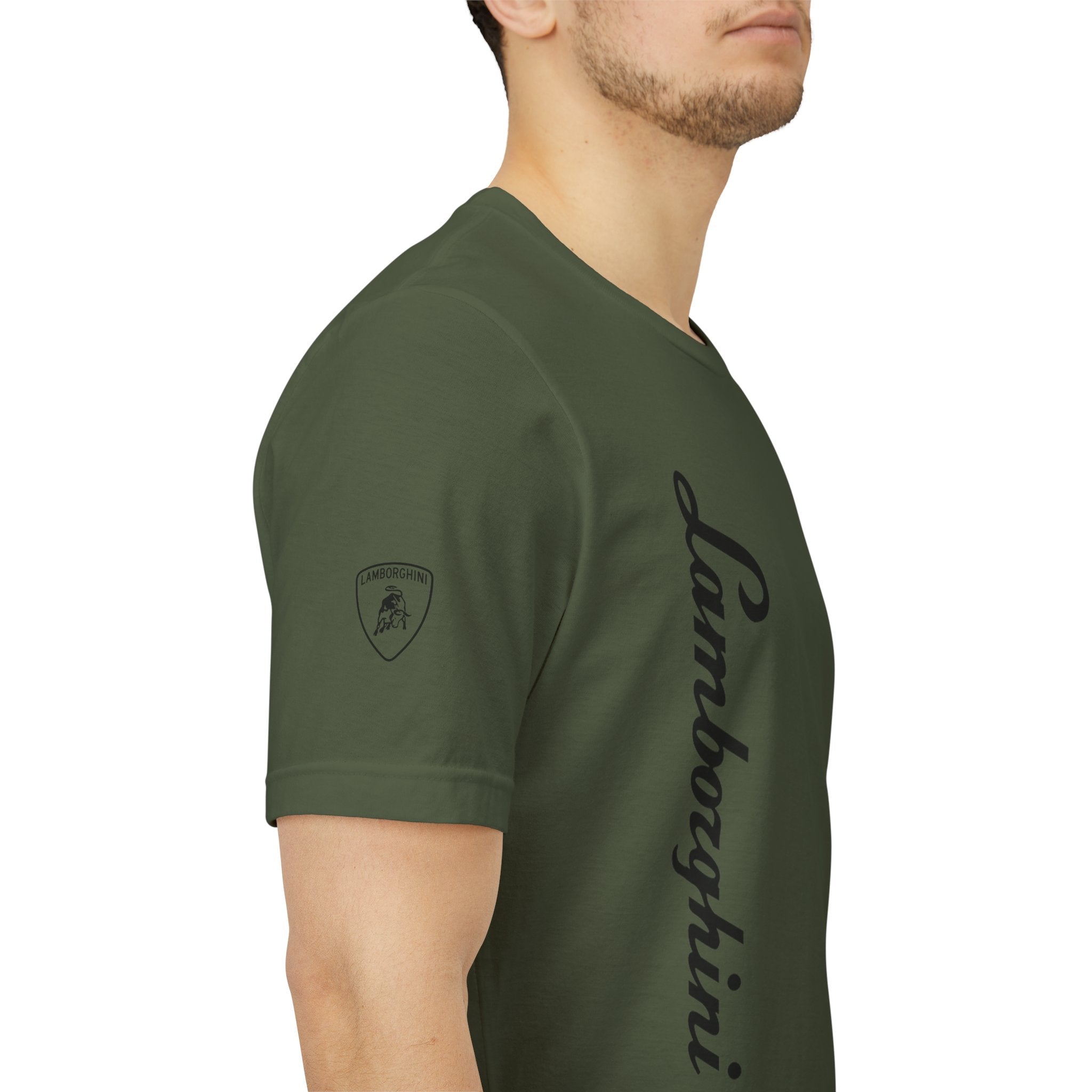 Lamborghini Script Logo Tee — Luxury Auto Logo T-Shirt - Etna Gift
