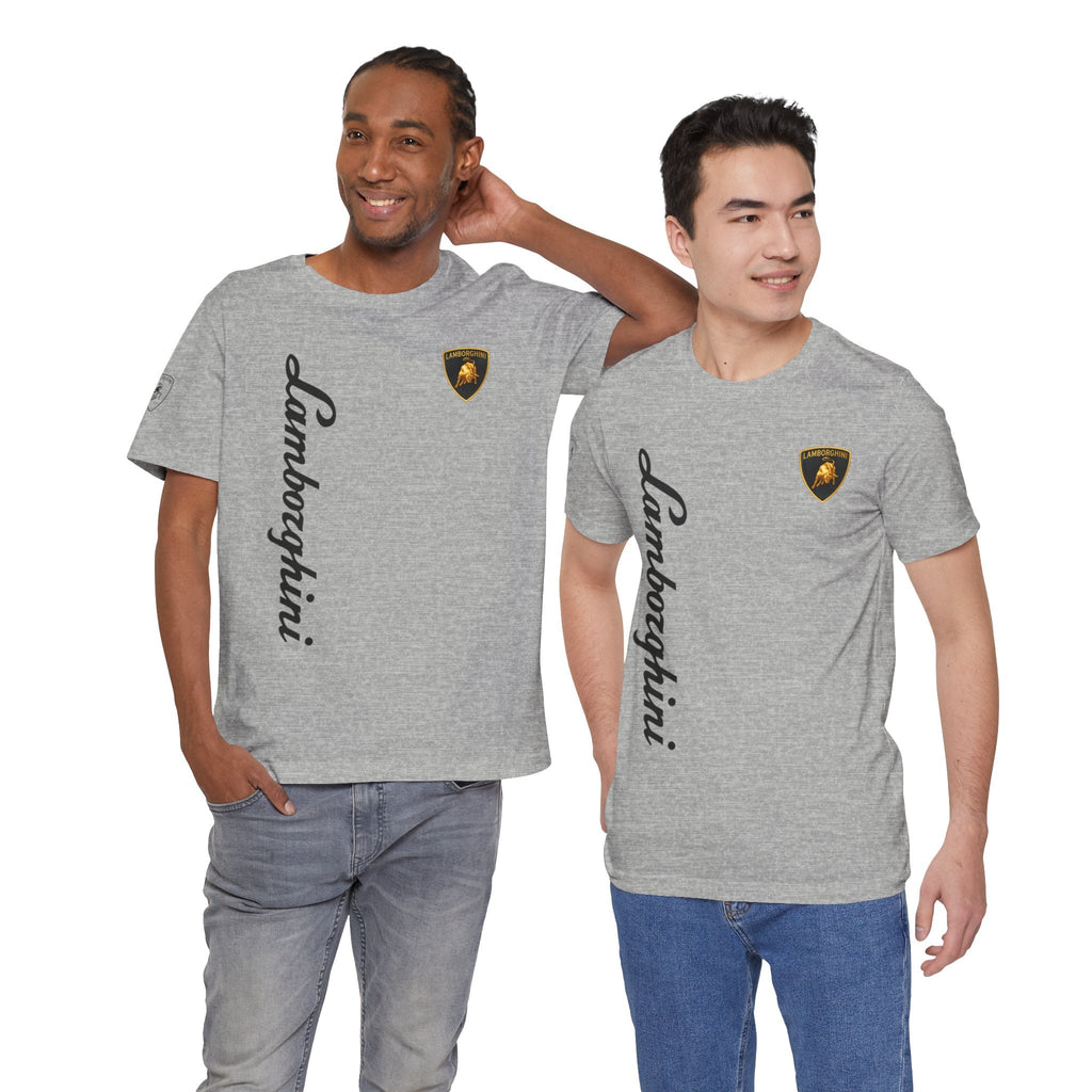 Lamborghini Script Logo Tee — Luxury Auto Logo T-Shirt - Etna Gift