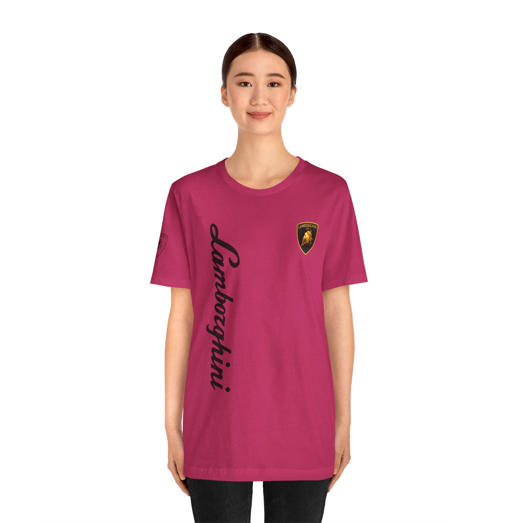 Lamborghini Script Logo Tee — Luxury Auto Logo T-Shirt - Etna Gift
