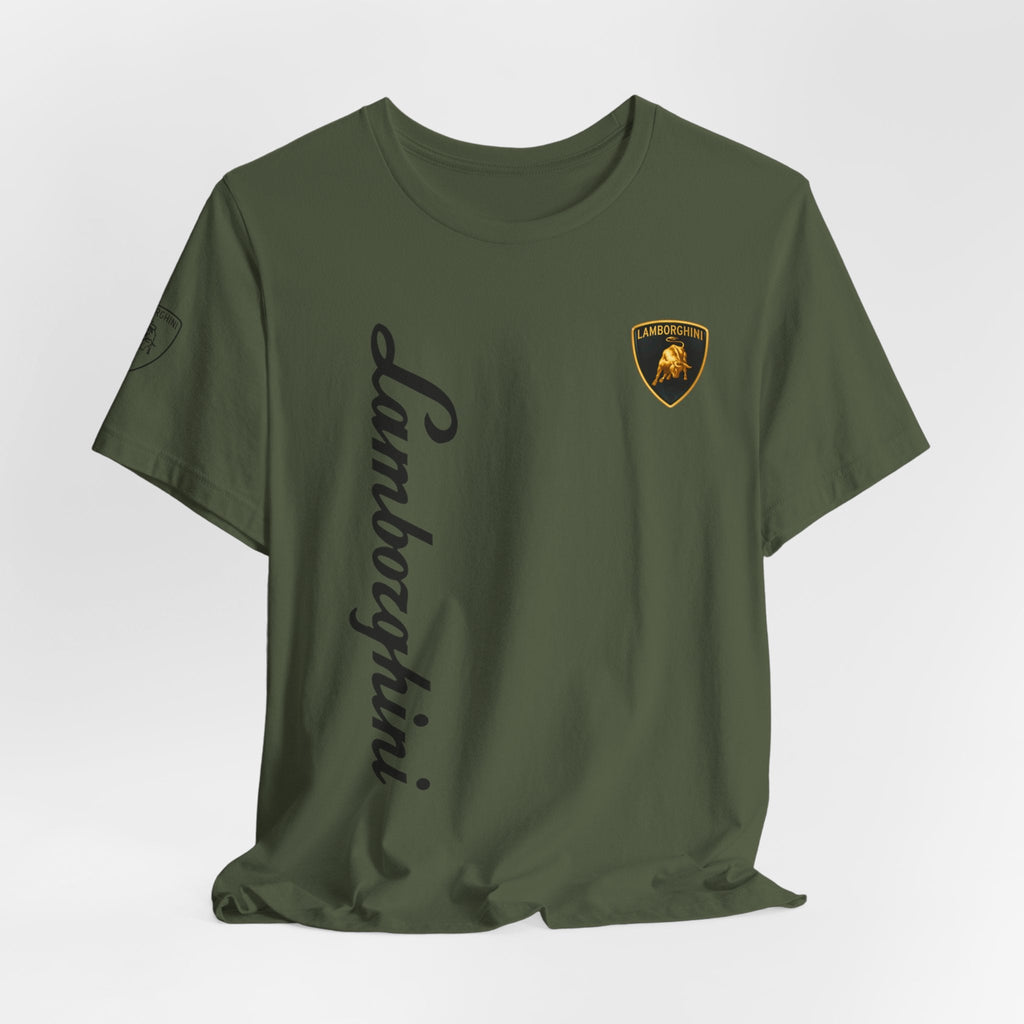 Lamborghini Script Logo Tee — Luxury Auto Logo T-Shirt - Etna Gift