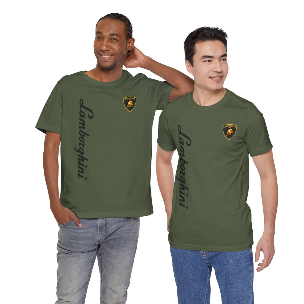 Lamborghini Script Logo Tee — Luxury Auto Logo T-Shirt - Etna Gift