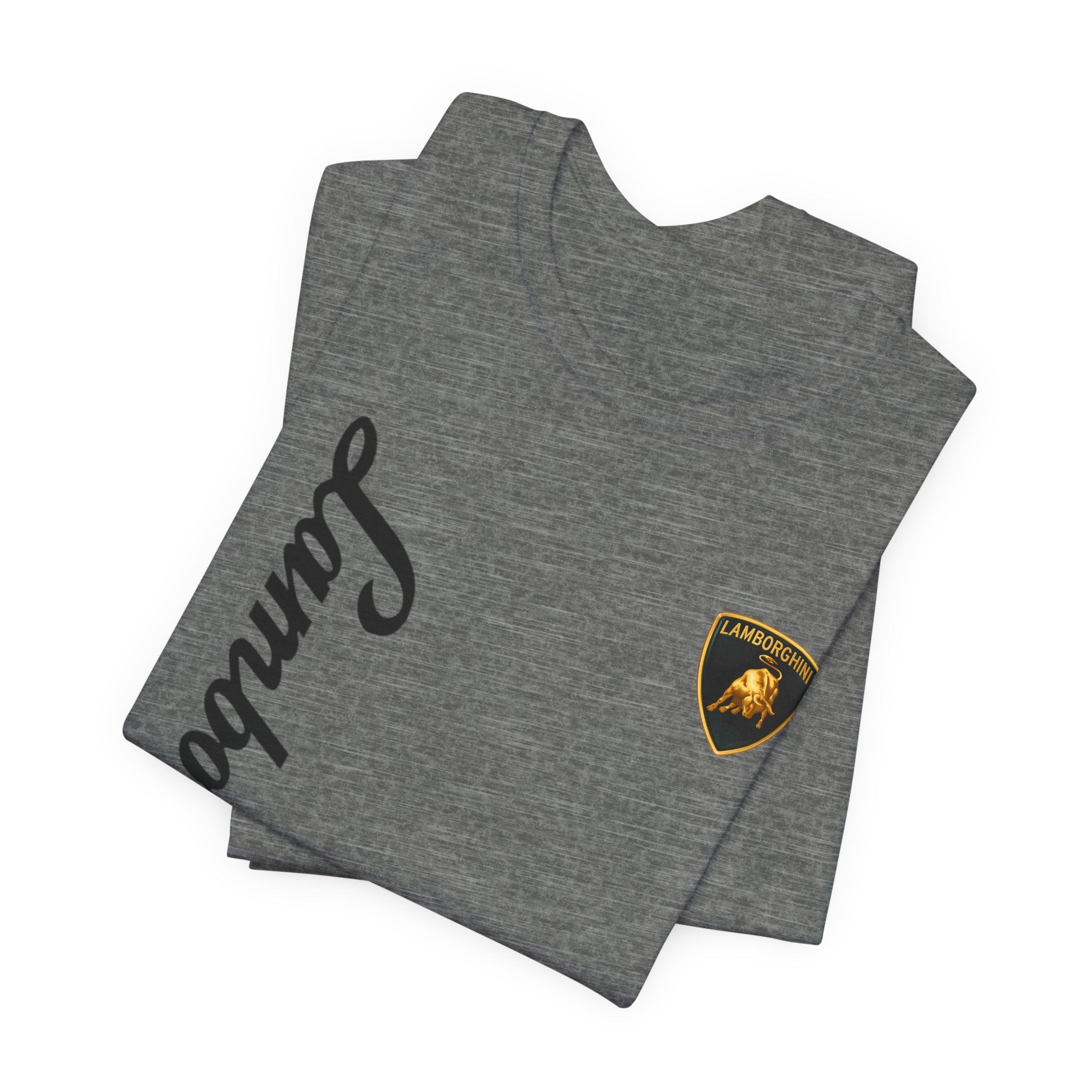 Lamborghini Script Logo Tee — Luxury Auto Logo T-Shirt - Etna Gift
