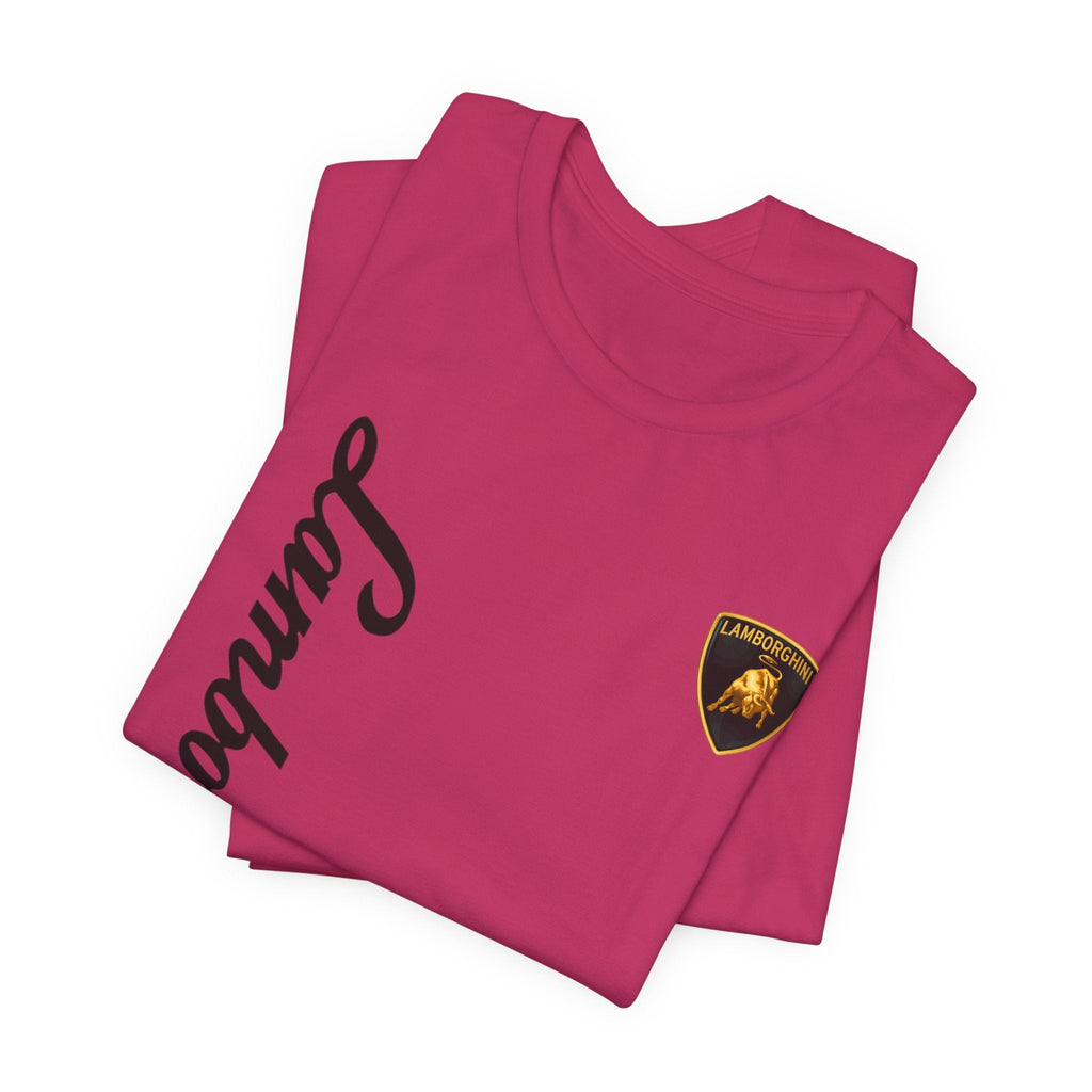 Lamborghini Script Logo Tee — Luxury Auto Logo T-Shirt - Etna Gift